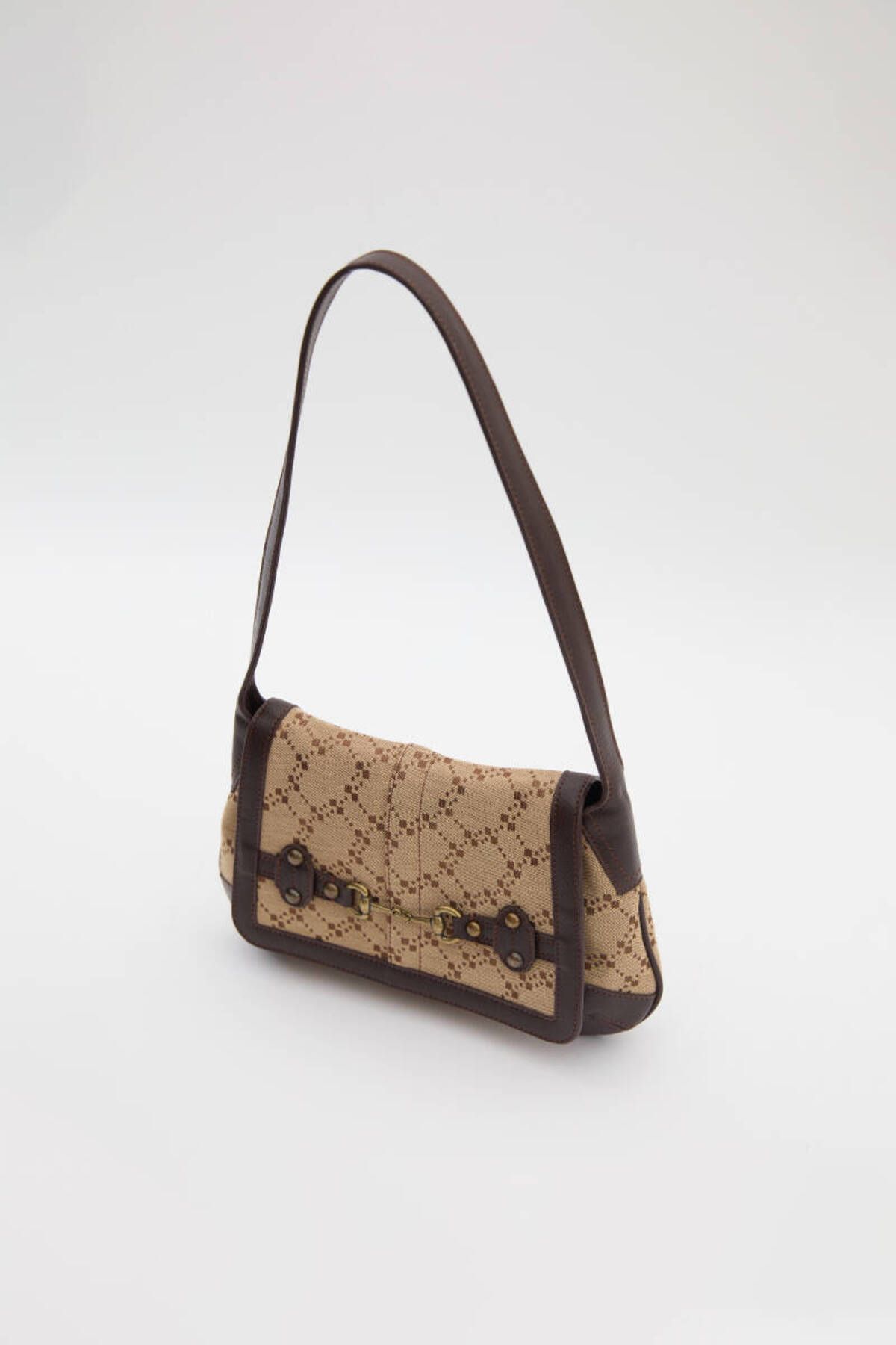 BE BLUE-Monogram Bag with Buckle Detail 7