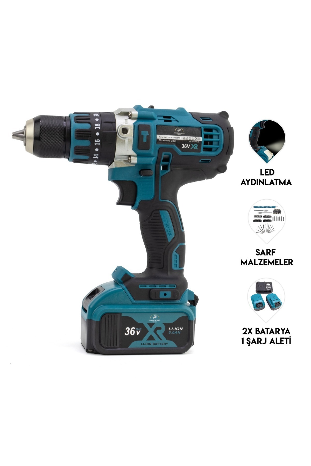 CHELİKBEİ CHELİKBEİ 13mm Çelik Mandren Vidalama MK36