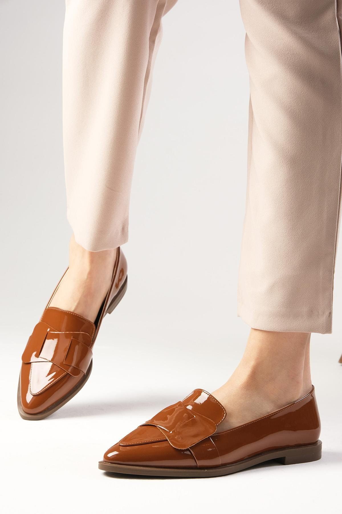 Mio Gusto-Nora Tan Farbe Damen Loafer Casual Flache Schuhe 5