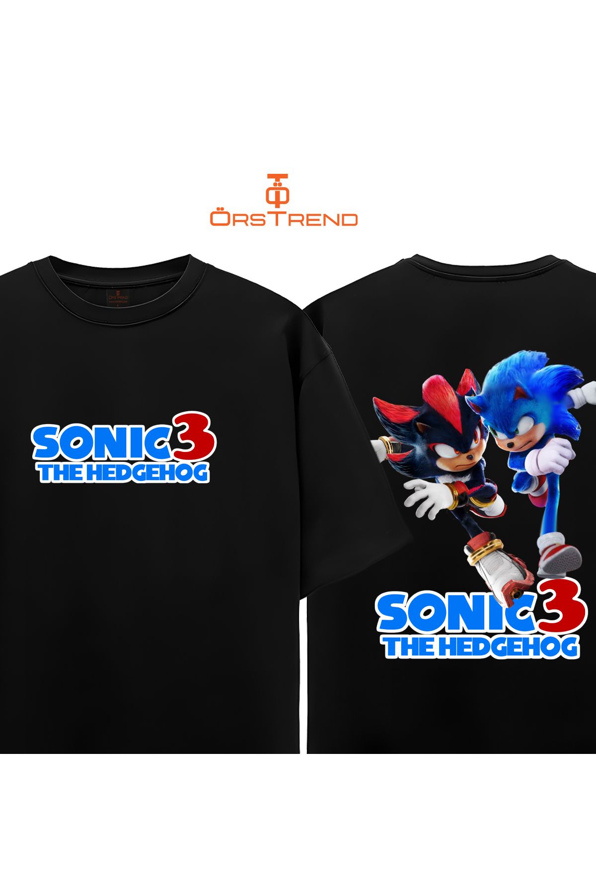 ÖRSTREND Sonic 3 Baskılı Oversize Unisex Tişört