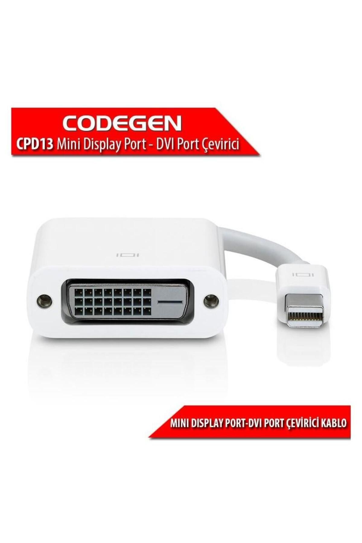 CODEGEN Mini Display Port to DVI Dönüştürücü Çevirici CPD13