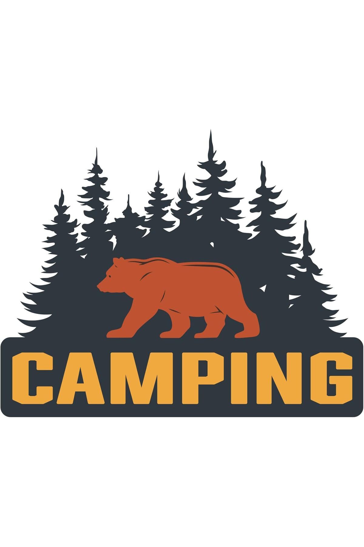 NcK Aksesuar Off Road Camping Adventure Kamp Sticker Offroad Ayı Bear Sticker 14 x 11 cm