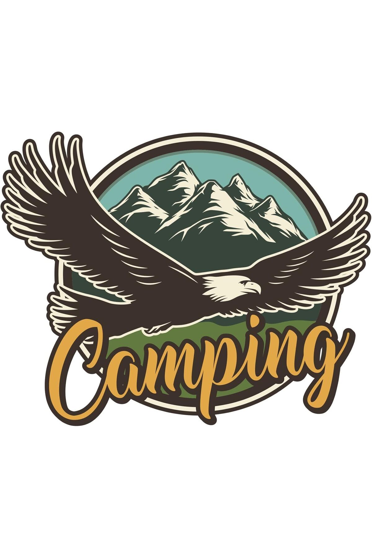 NcK Aksesuar Off Road Camping Offroad Adventure Sticker Eagle Sticker 13 x 10 cm