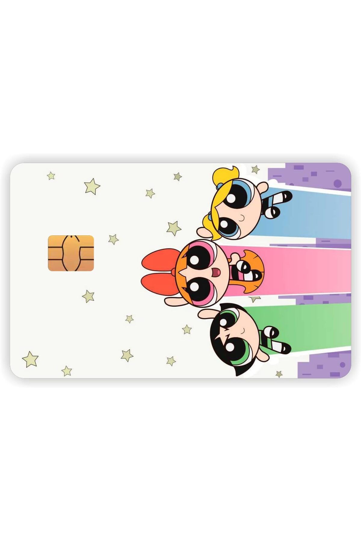 NcK Aksesuar Powerpuff Girls Kart Kaplama Sticker Kart Etiketi 01