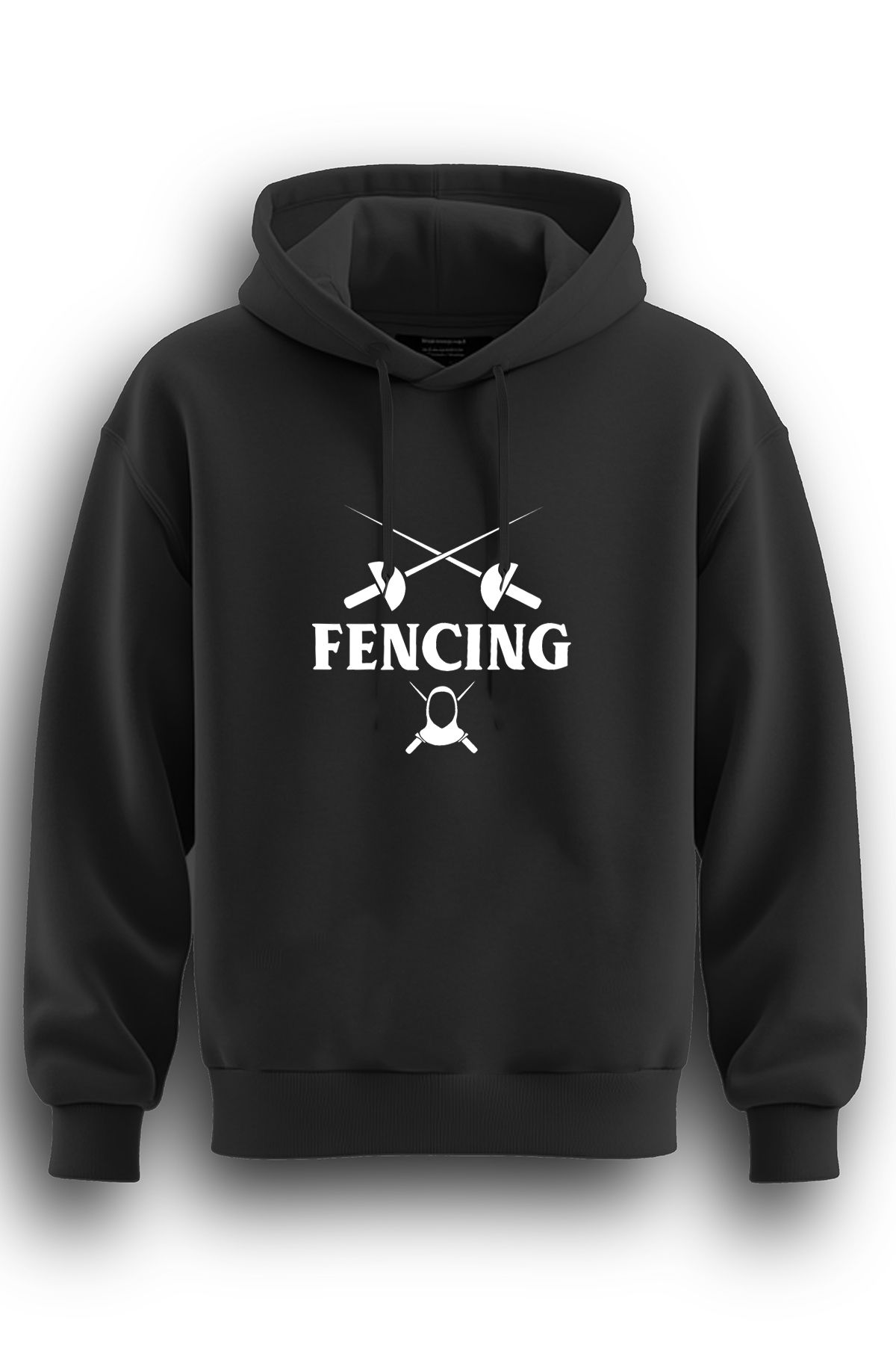 TOP GLORY Eskrim Baskılı  Sweatshirt Kapüşonlu 3 iplik Hoodie Fencing Sweat Fench6009