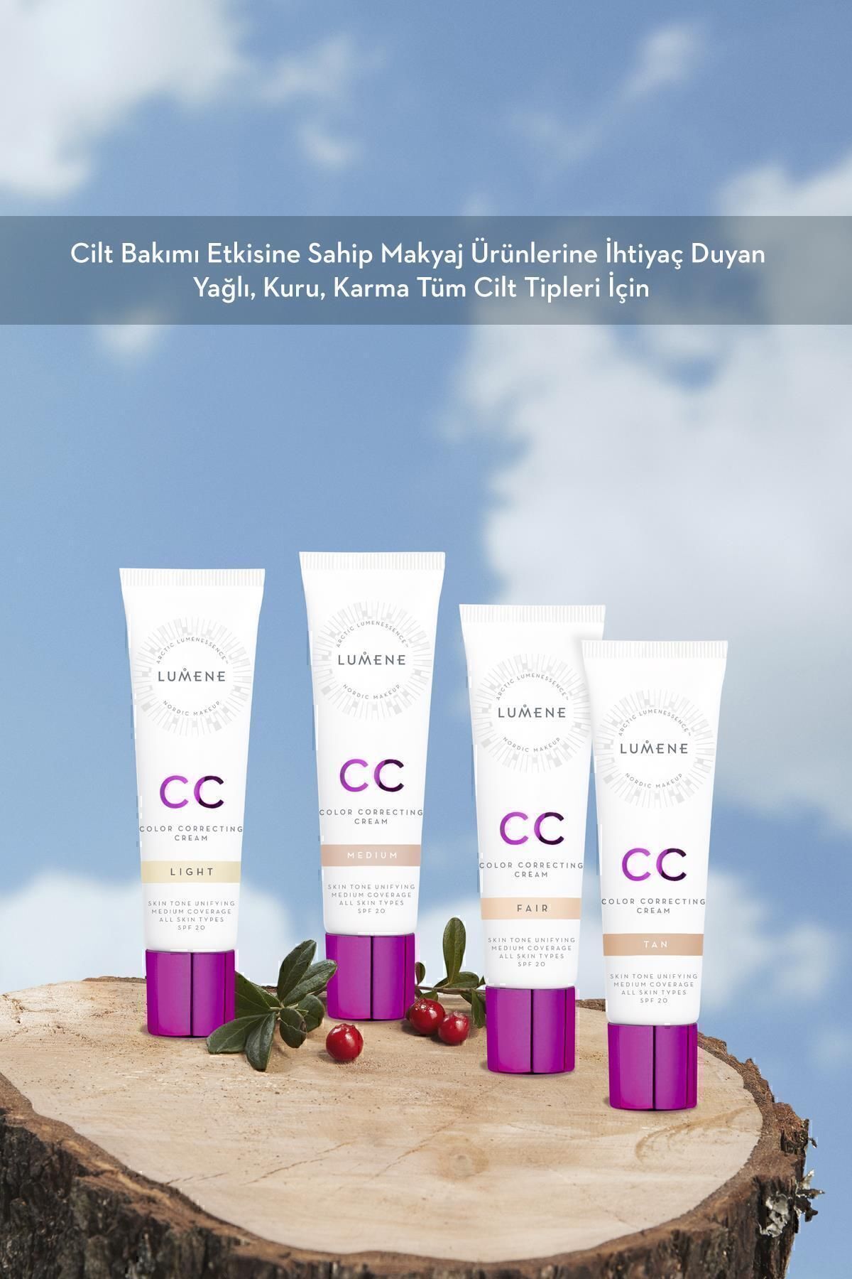 LUMENE-CC Cream Shade Tan-7 - Effective Color Balancing, CC Cream SPF 20 - Dark 5