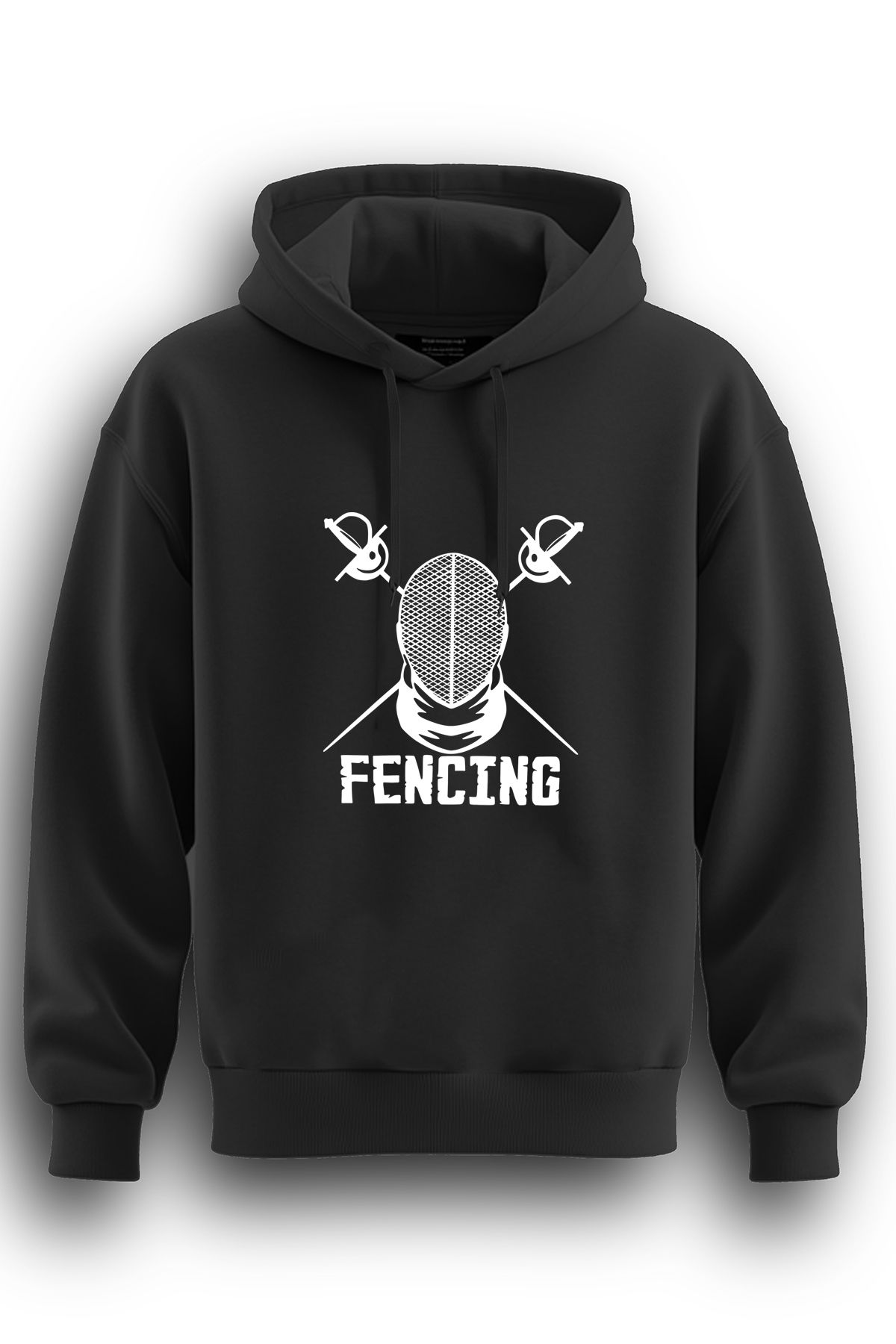 TOP GLORY Eskrim Baskılı Sweatshirt Kapüşonlu 3 iplik Hoodie Fencing Sweat Fench6007