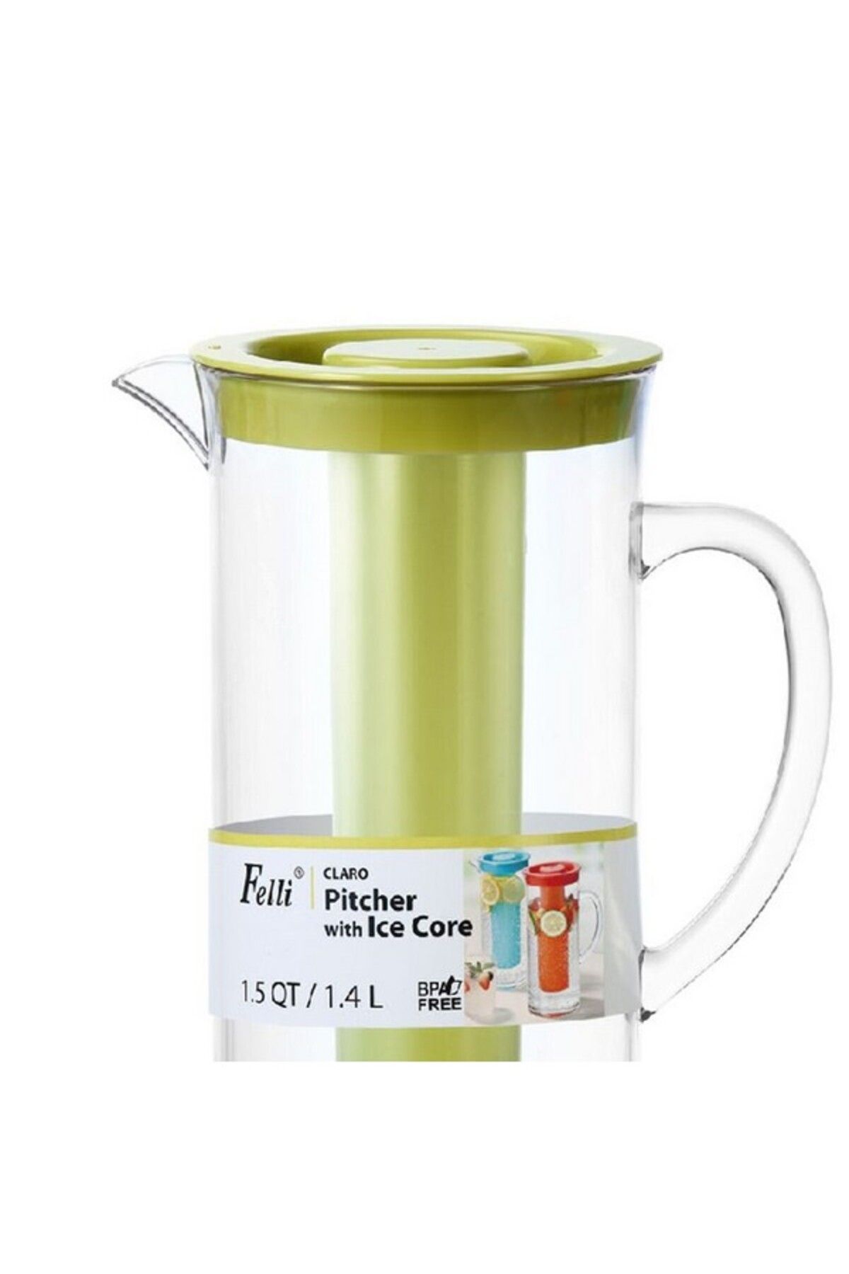 Felli-Claro Elegant Design BPA-Free Pitcher with Ice Core 1.4 Liter 3