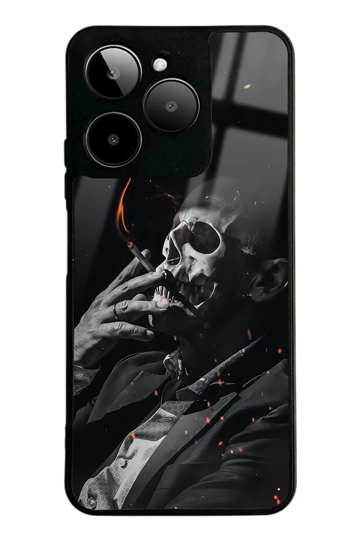 Spoyi Gm Era 30 Smoke Skull Tasarımlı Glossy Telefon Kılıfı