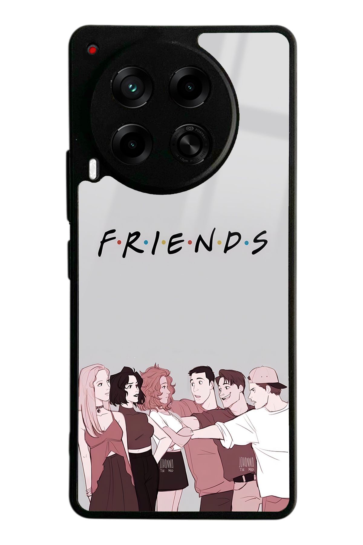 Spoyi Tecno Camon 30 Doodle Friends Tasarımlı Glossy Telefon Kılıfı