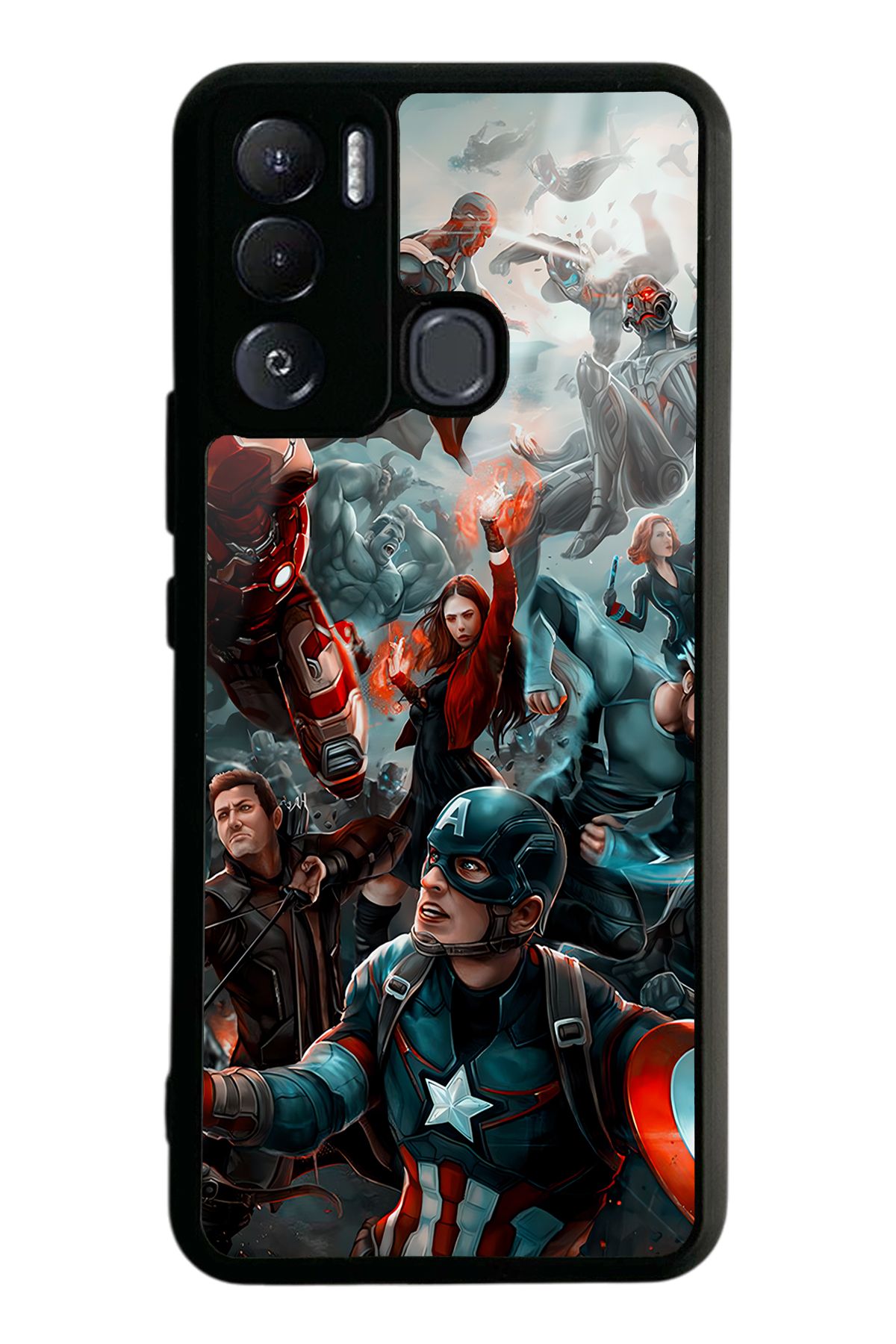 Spoyi Tecno Pova Neo Avengers Ultron Tasarımlı Glossy Telefon Kılıfı