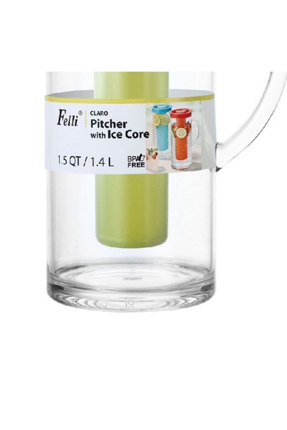 Felli-Claro Elegant Design BPA-Free Pitcher with Ice Core 1.4 Liter 2