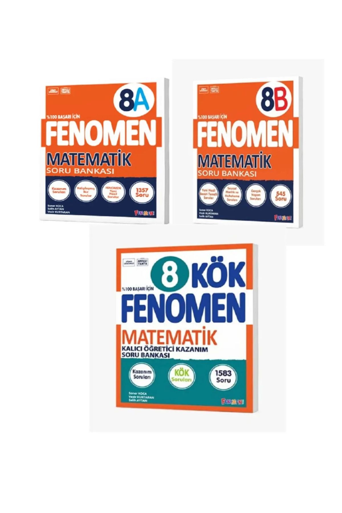 Kurmay Yayınevi FENOMEN 8. SINIF MATEMATİK (A) + (B) +KÖK MATEMATİK SORU BANKASI