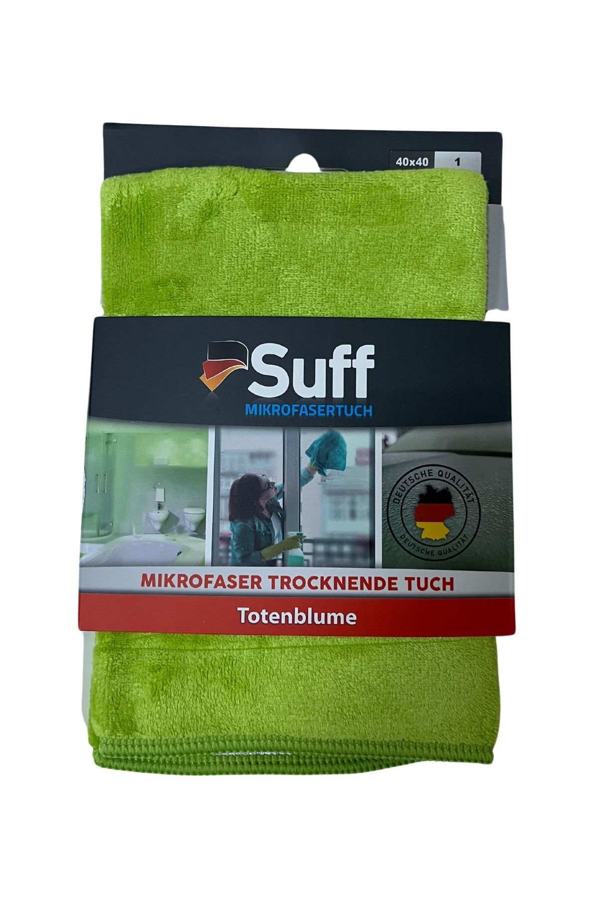 Suff Kadife Çiçeği Mikrofiber Kurulama Bezi 40 x 40 cm, Yeşil