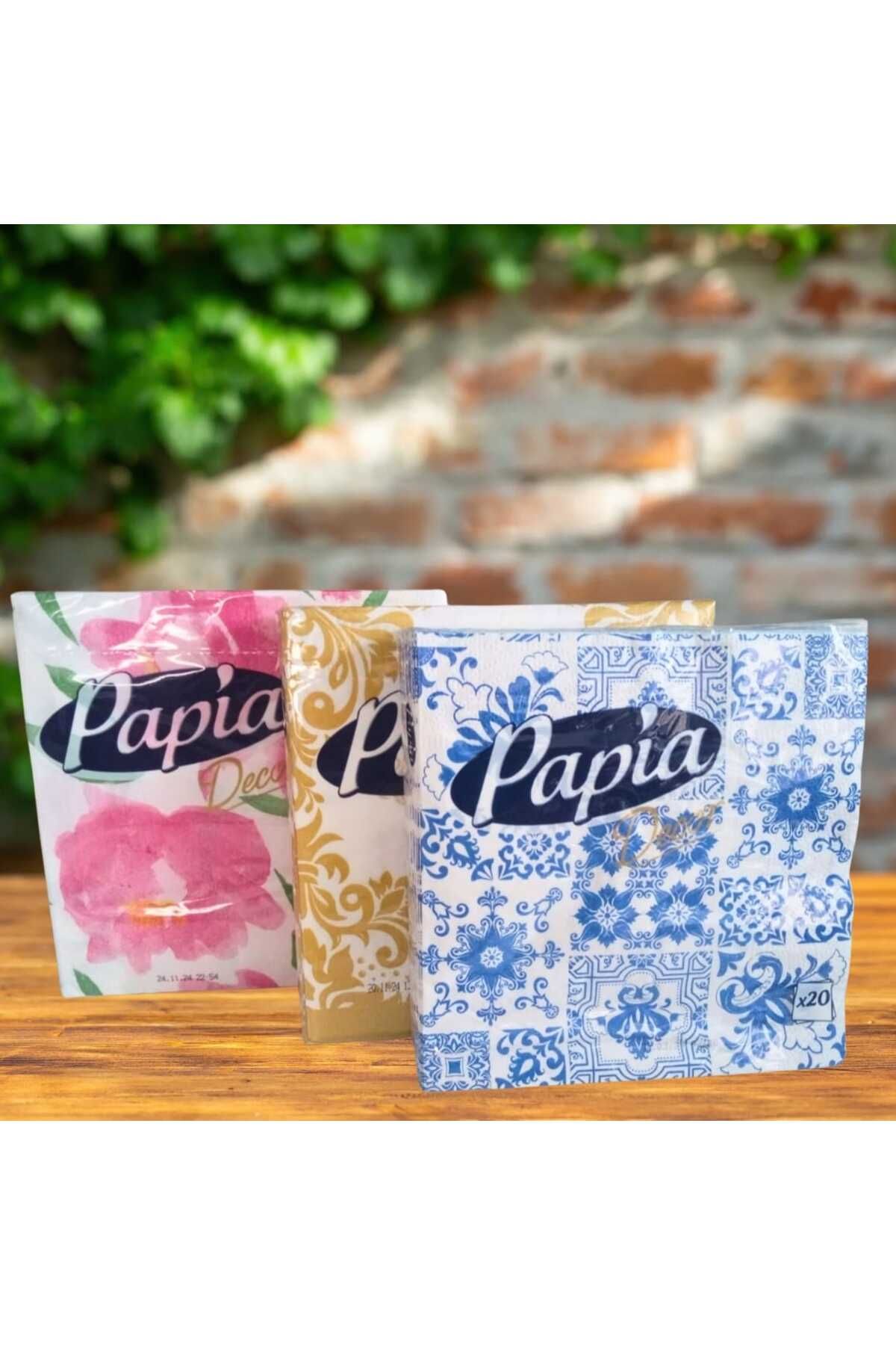 Mask-Papi a Decor Napkin 20 Sheets Set of 3 2
