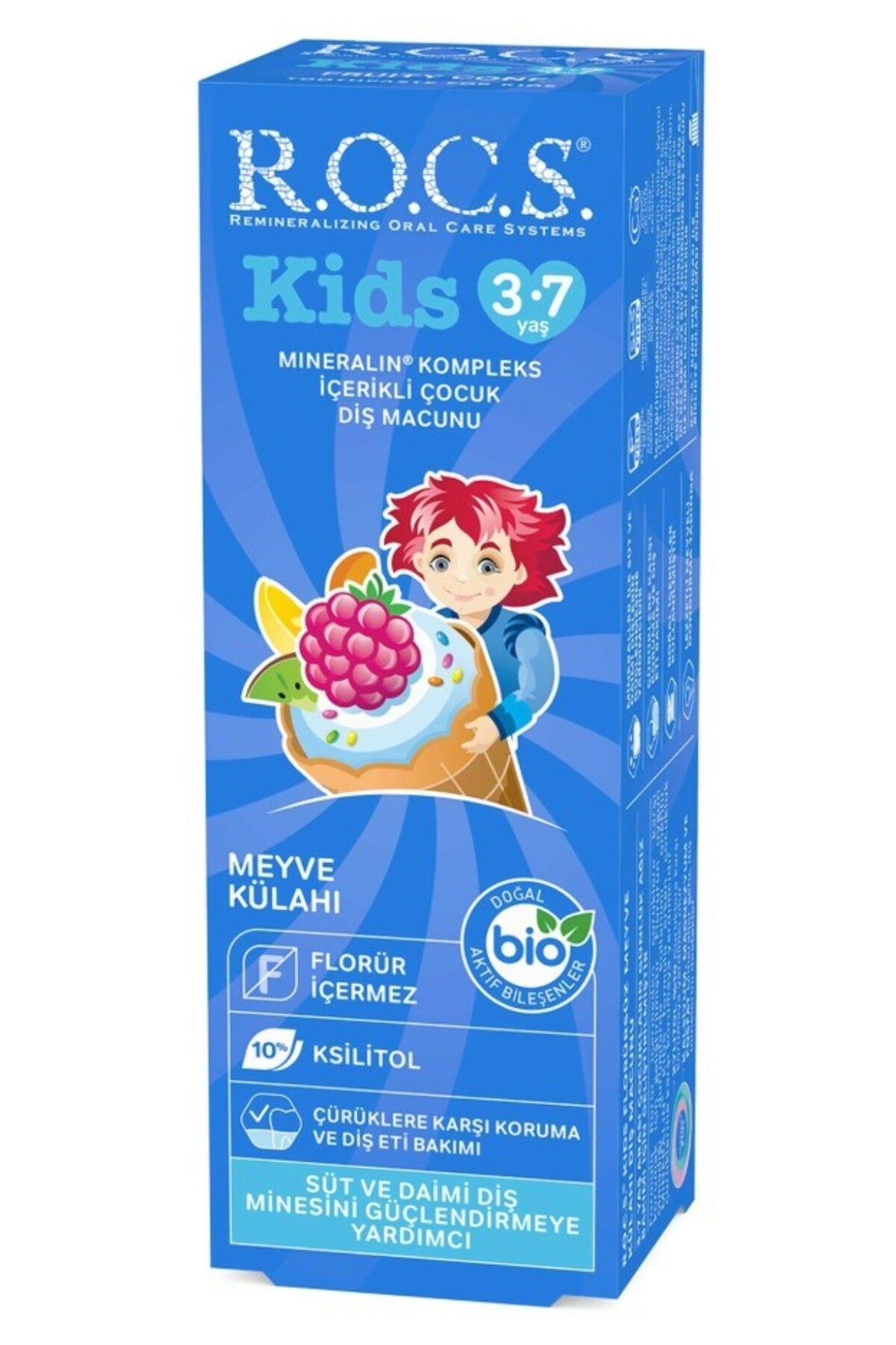 Rocss Kids Meyve Külahı Florürsüz Diş Macunu 45 ml