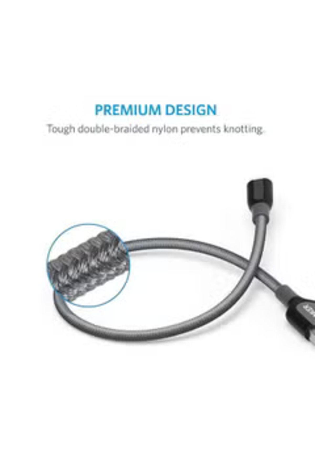 Anker-Powerline+ Lightning 1ft Gray 3