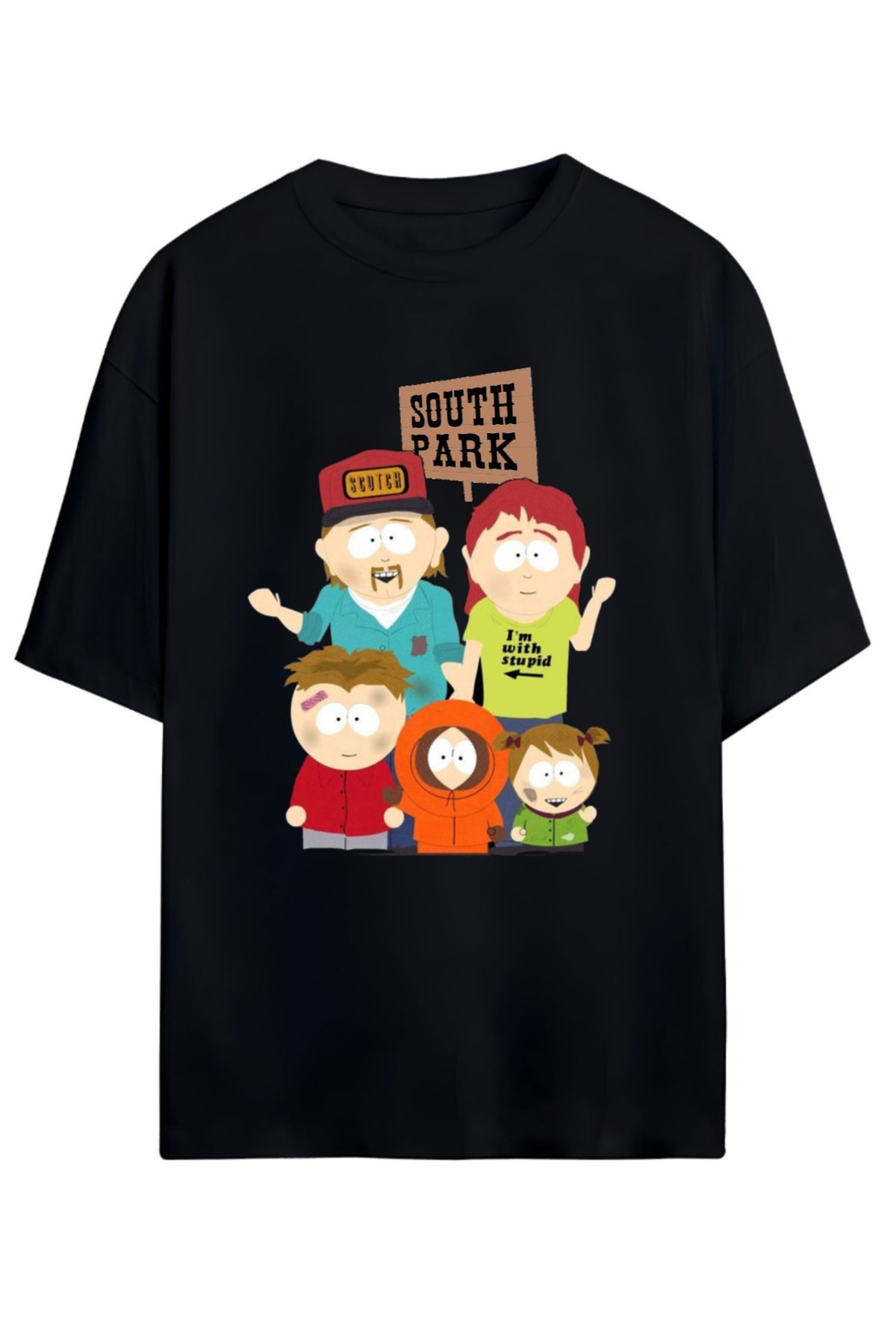 MAGORS SOUTH PARK TASARIMLI UNISEX YENİ SEZON OVERSIZE PAMUKLU  T-SHIRT