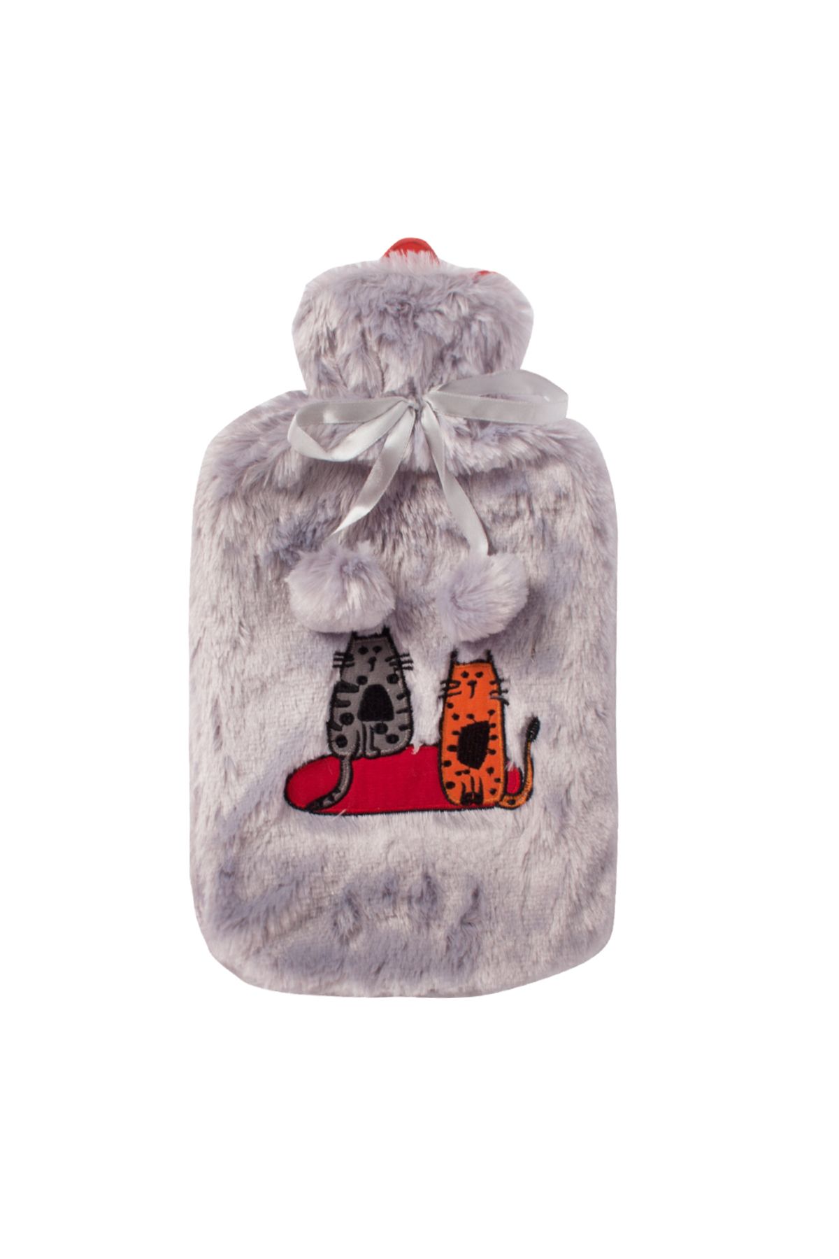 Biggdesign-Cats in Istanbul Gray Plush Hot Water Bag 1