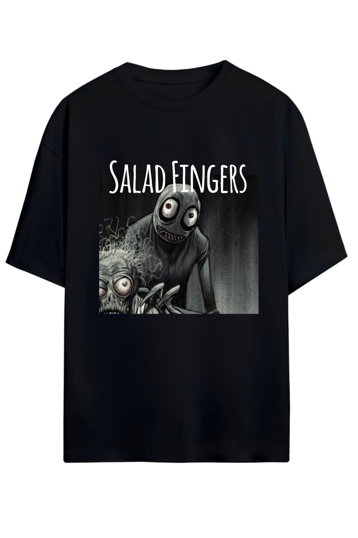 MAGORS SALAD FINGERS TASARIMLI UNISEX YENİ SEZON OVERSIZE PAMUKLU  T-SHIRT