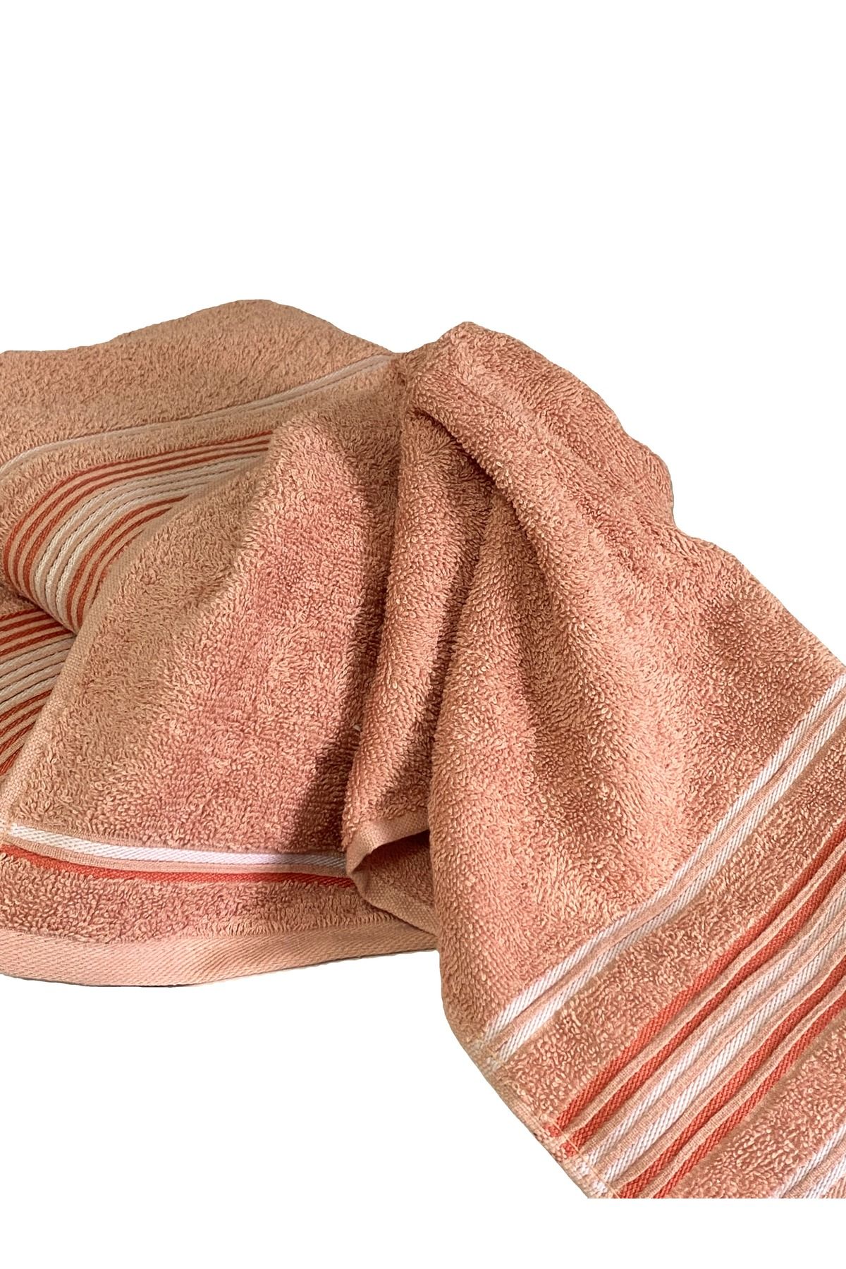Lucy and Home-Set de prosoape de baie din 3 piese jacquard cu dungi 100% bumbac 2
