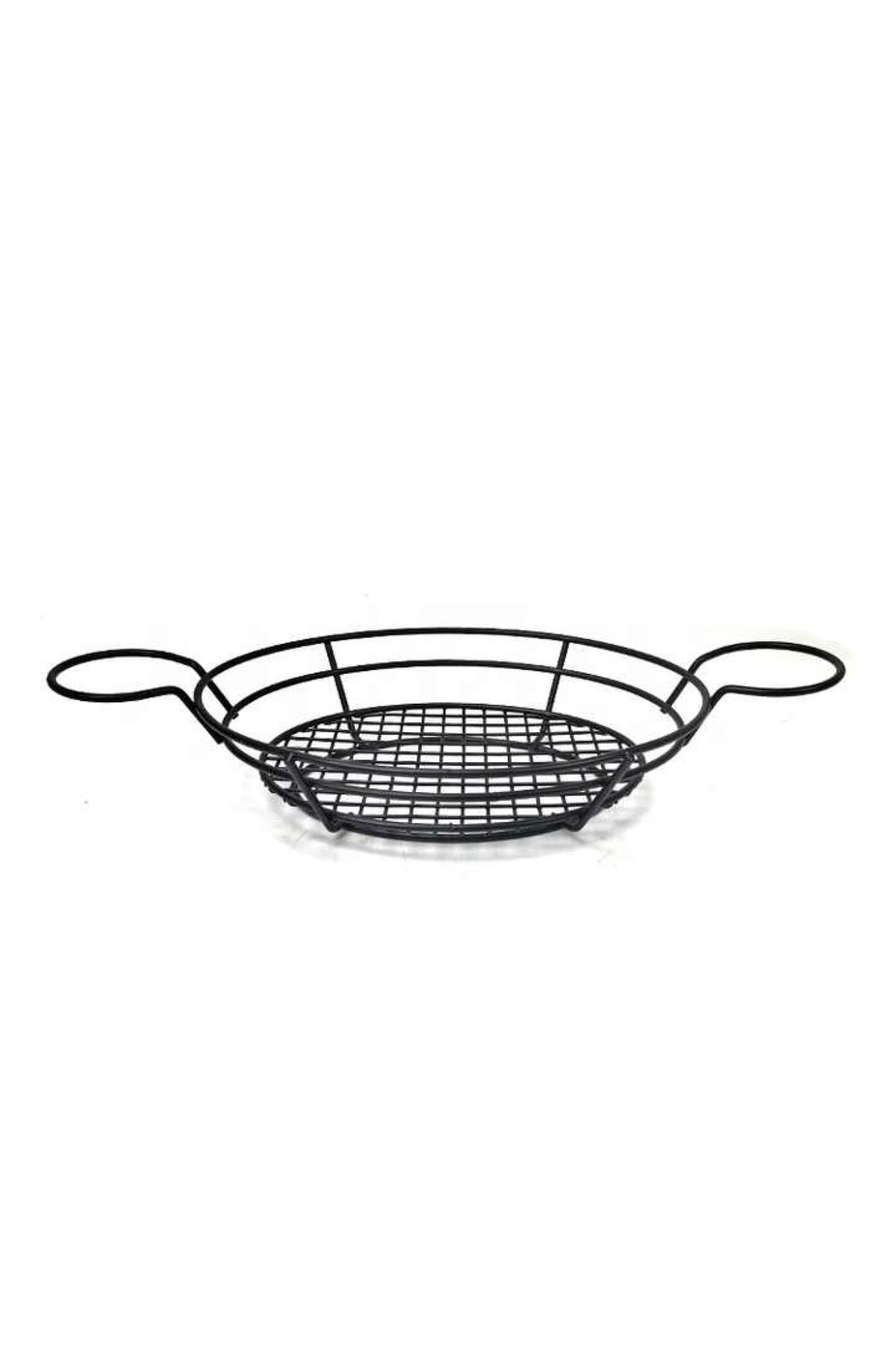 Epinox Oval Metal Sunum Sepeti | Patates, Ekmeklik, Cafe-Restoran Servis Sunum 18x25 Cm