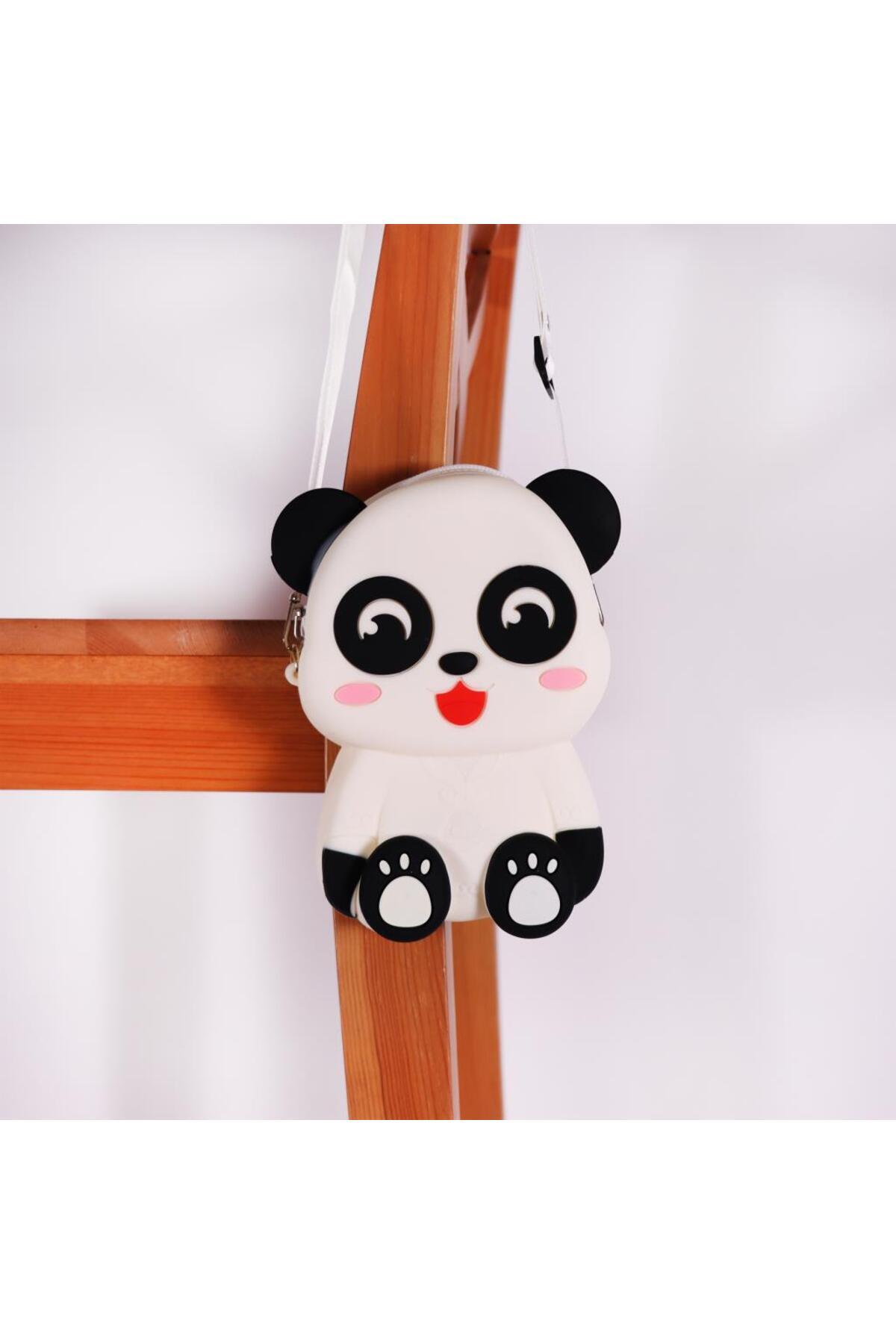 Ogi Mogi Toys-Umhängetasche aus Silikon mit weißem Panda 3