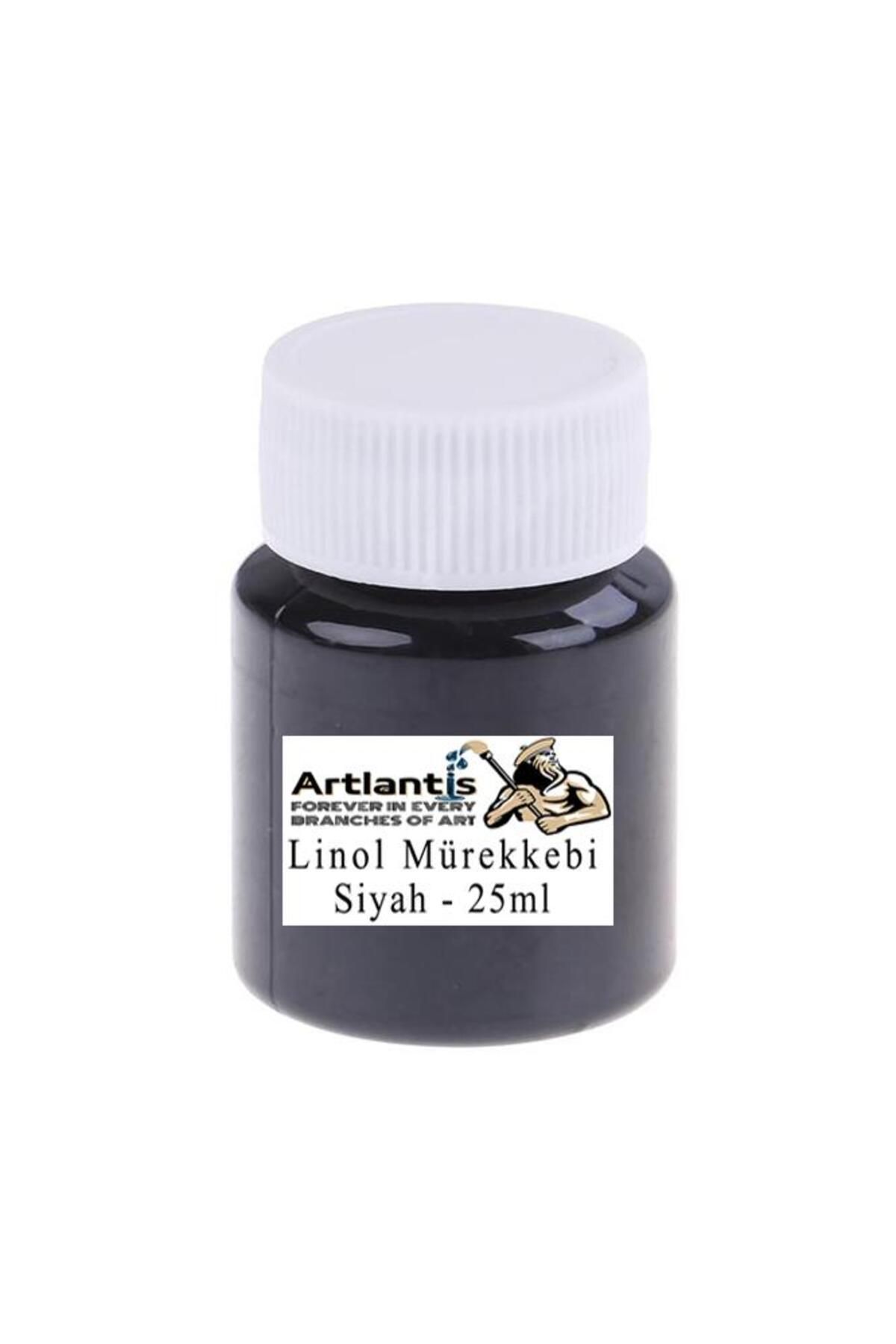 Artlantis Linol Mürekkebi Siyah 25 ml 1 Adet Linol Baskı Mürekkebi Blok Baskı Sanat Hobi