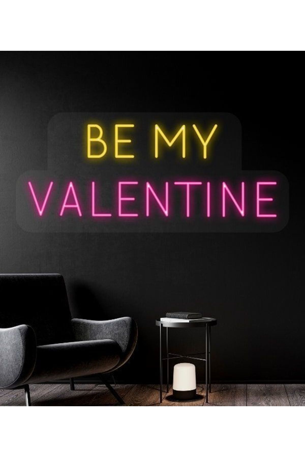 SUN DİZAYN Sevgililer Günü Be My Valentıne Neon Led Işıklı Tablo