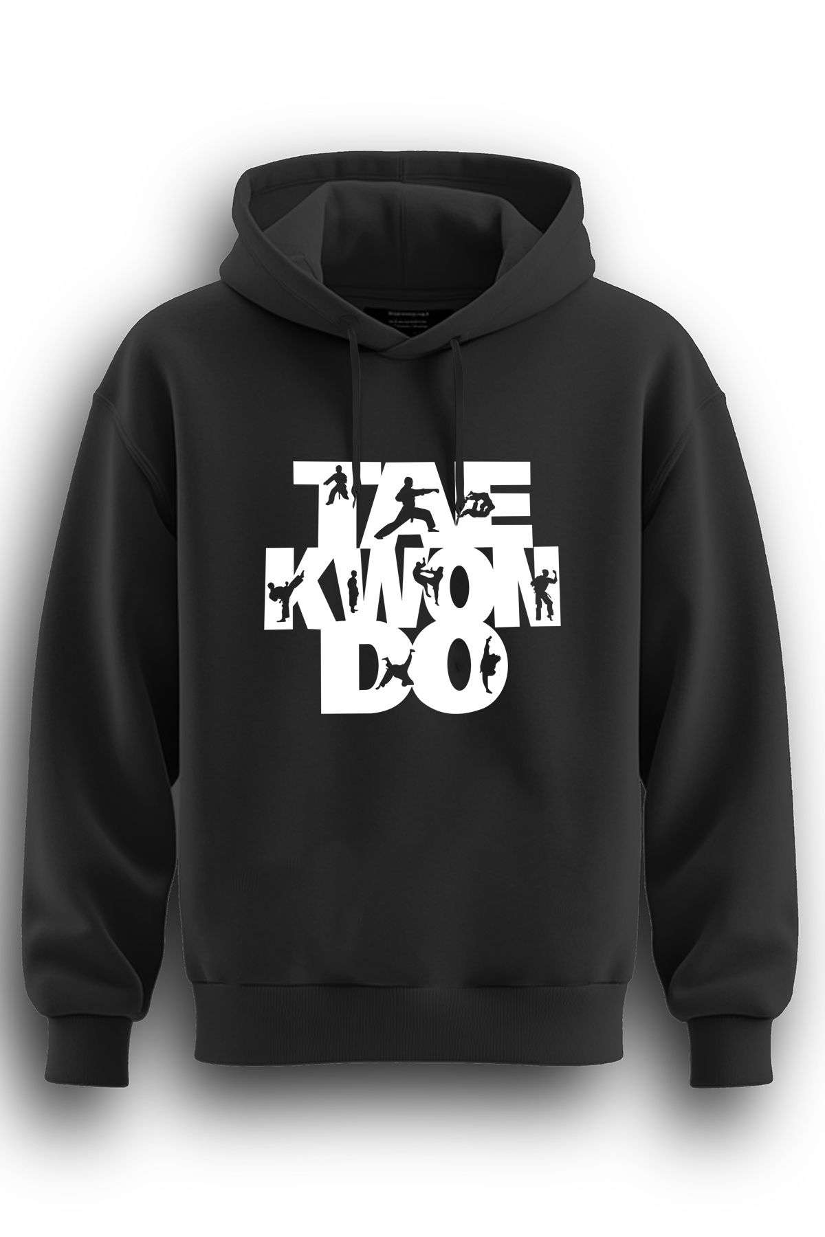 TOP GLORY Taekwondo Baskılı  Sweatshirt Kapüşonlu 3 iplik Hoodie Taekwondo Sweat TEOW1302