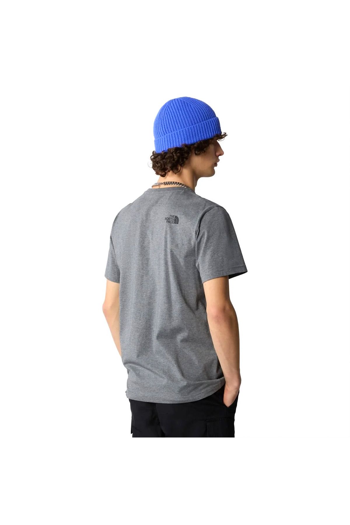 تی شرت ورزشی خاکستری مردانه گنبد ساده NF0A87NGDYY1 The North Face