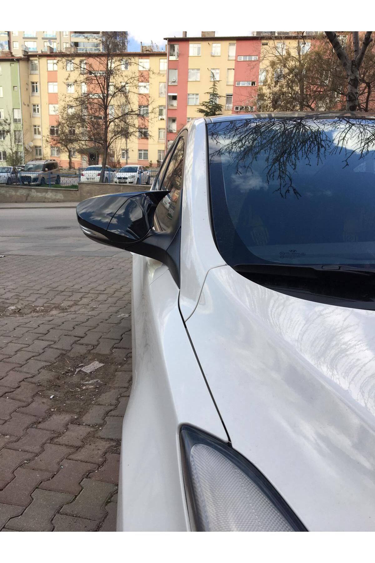 caralp Hyundai Accent Blue Sinyalli Batman Yarasa Ayna Kapağı Piano Black ABS Plastik