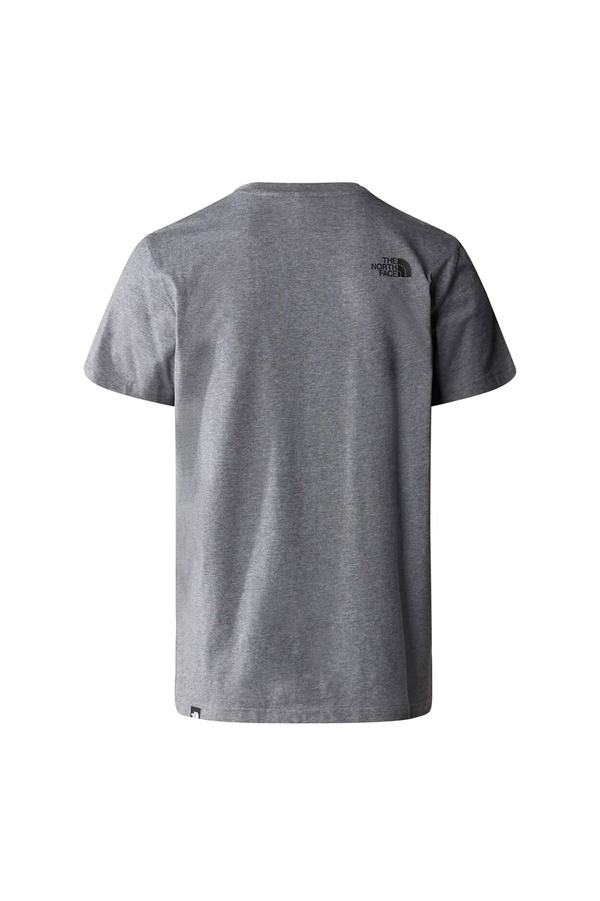 تی شرت ورزشی خاکستری مردانه گنبد ساده NF0A87NGDYY1 The North Face