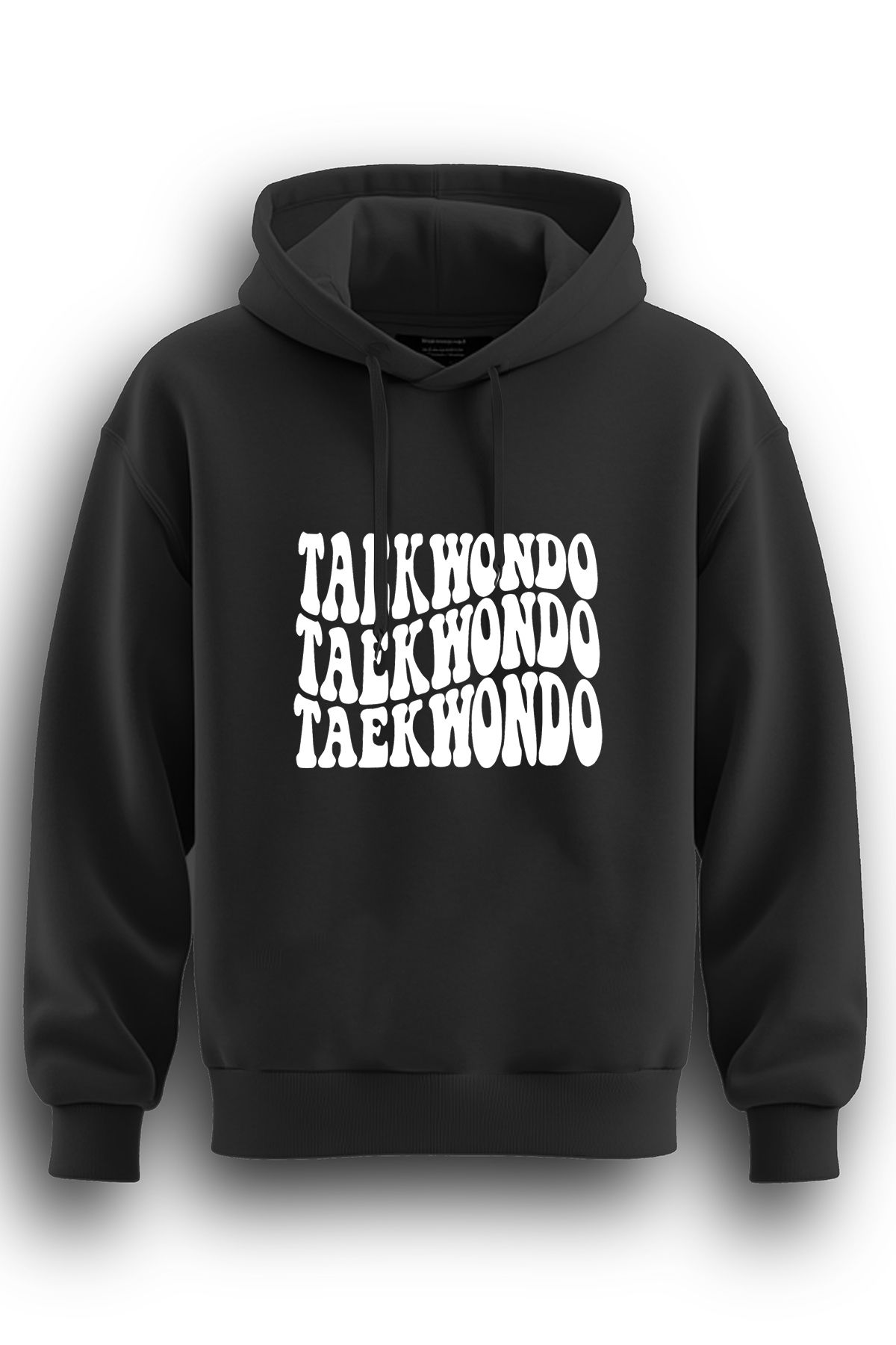 TOP GLORY Taekwondo Baskılı  Sweatshirt Kapüşonlu 3 iplik Hoodie Taekwondo Sweat TEOE1303