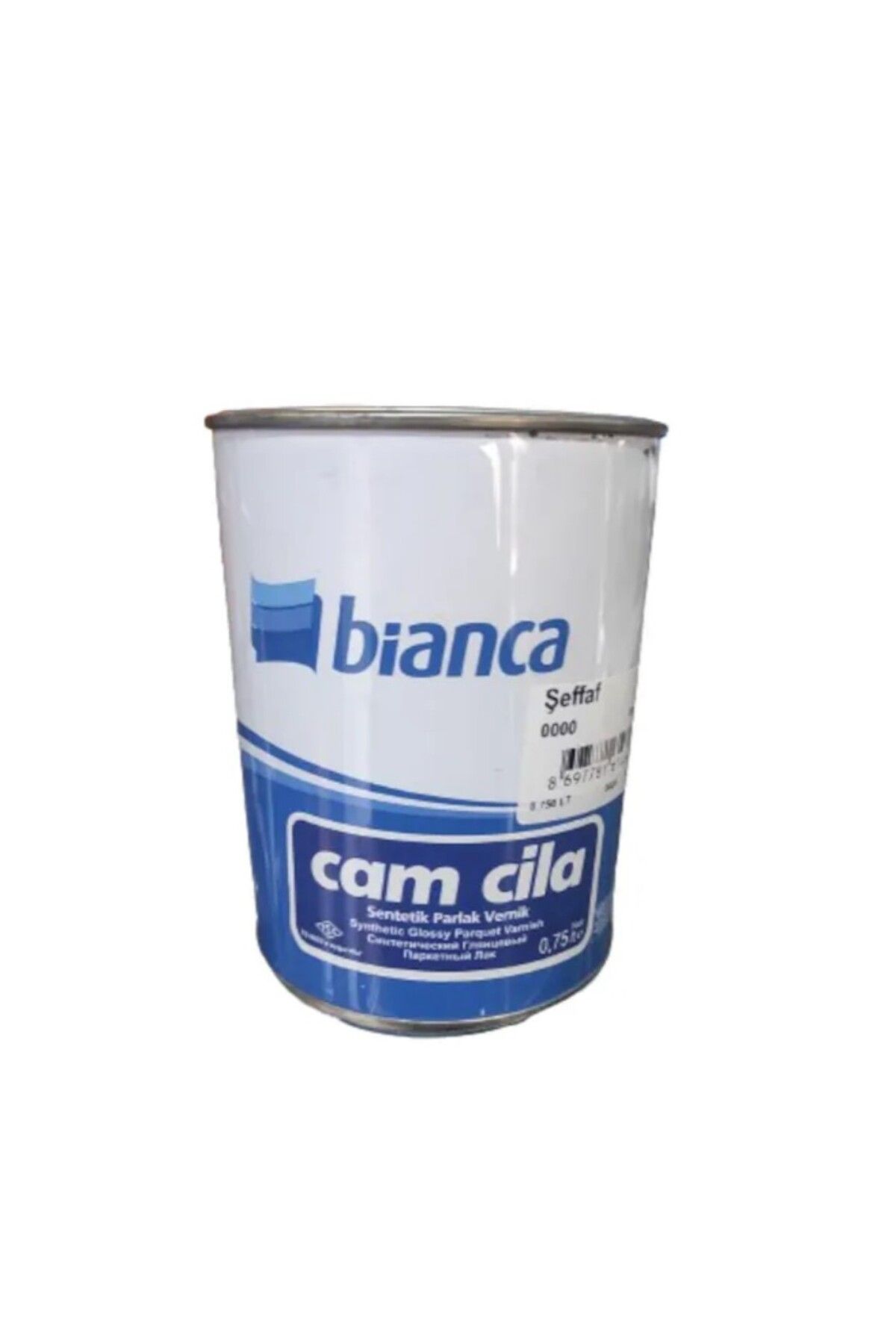 Bianca Cam Cila Sentetik Parlak Parke Verniği Şeffaf 0.75 Lt