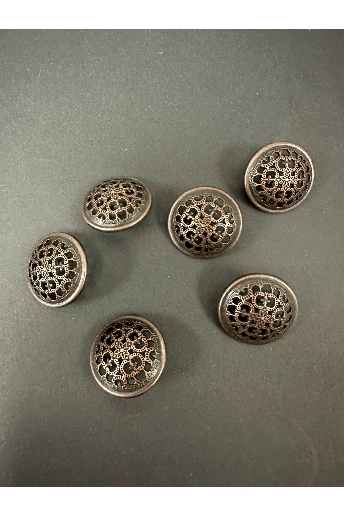 T.T-Polnet Button Metal Lace Patterned Jacket Blazer Button 40 Size Set of 6 3