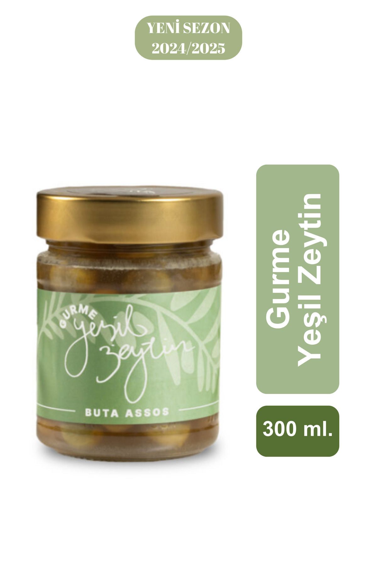 Buta Assos Gurme Yeşil Zeytin, 300 Ml.