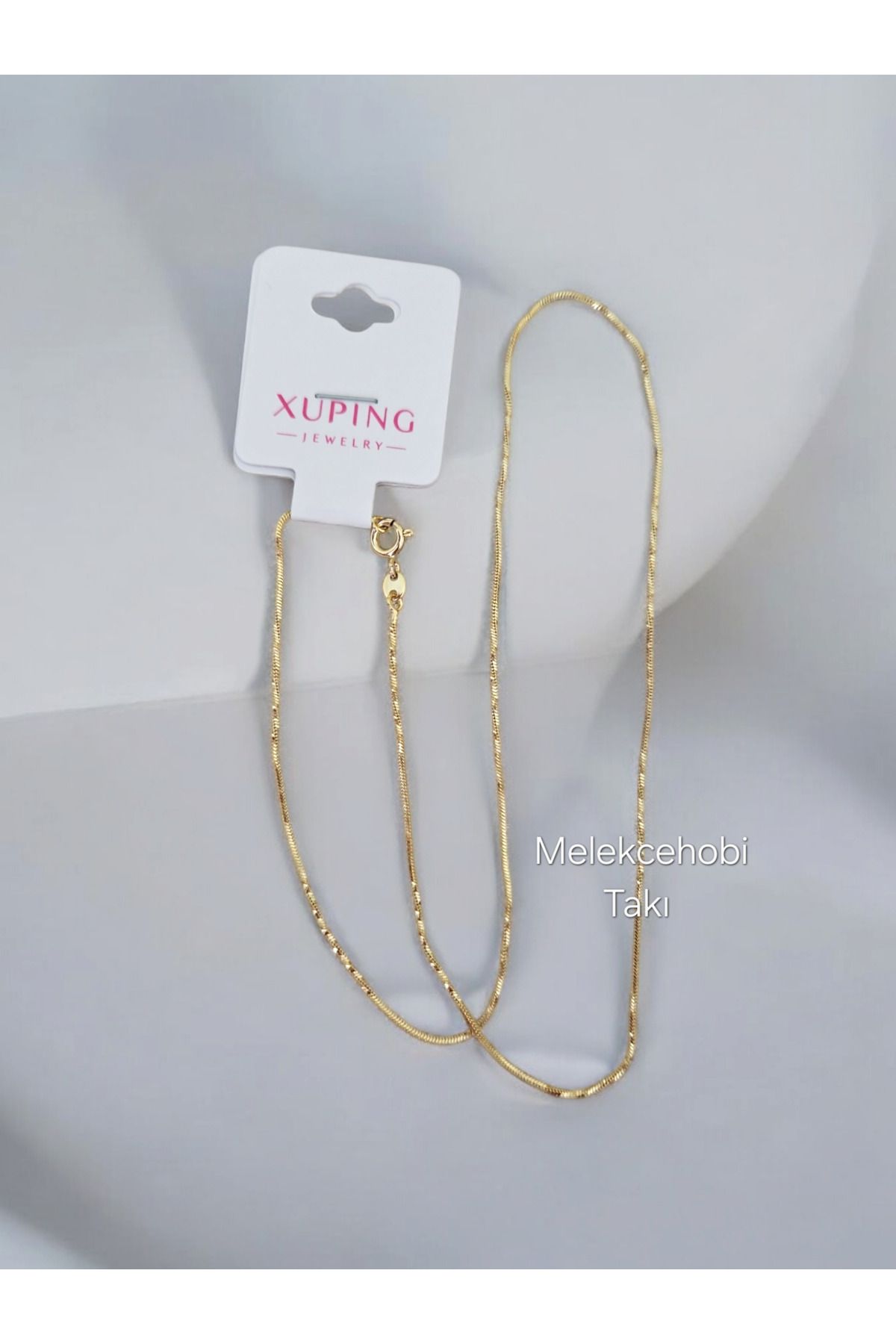 XUPING JEWELRY Melekcehobi Takı Altın Kaplama 45 cm İnce Minimalist Zincir Kolye