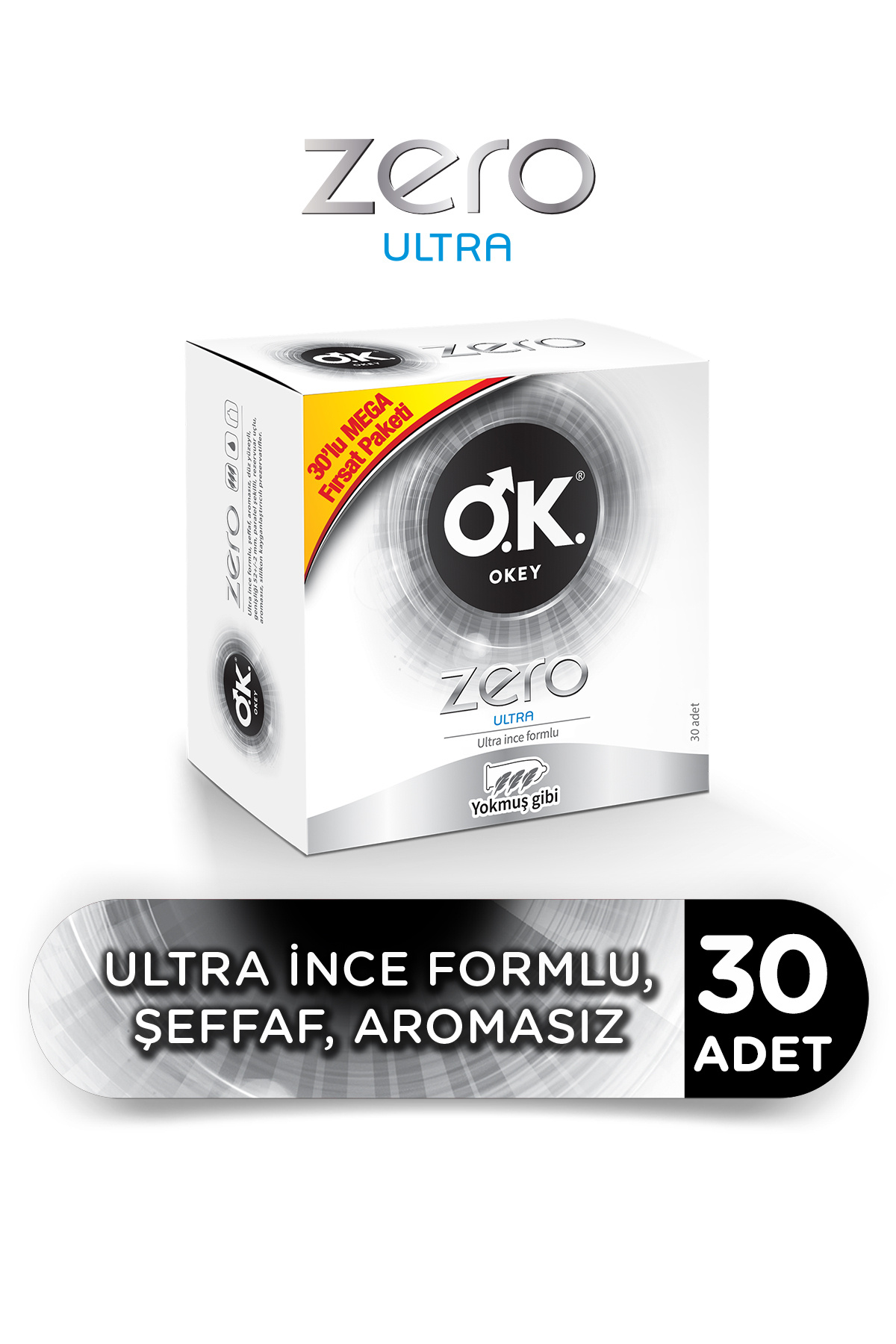 Okey Zero Ultra Prezervatif 30'lu