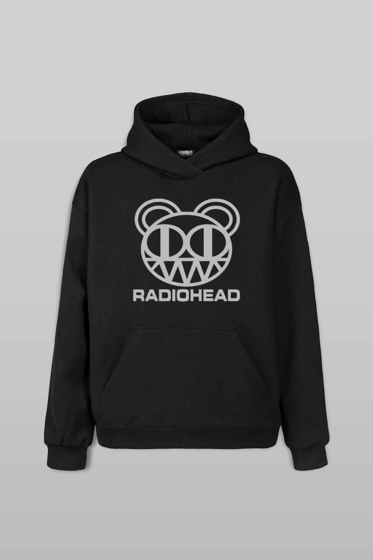 Kendim Seçtim Siyah Sweat Radiohead Thom Yorke Ön Baskılı Sweatshirt Unisex Kapüşonlu Hoodie