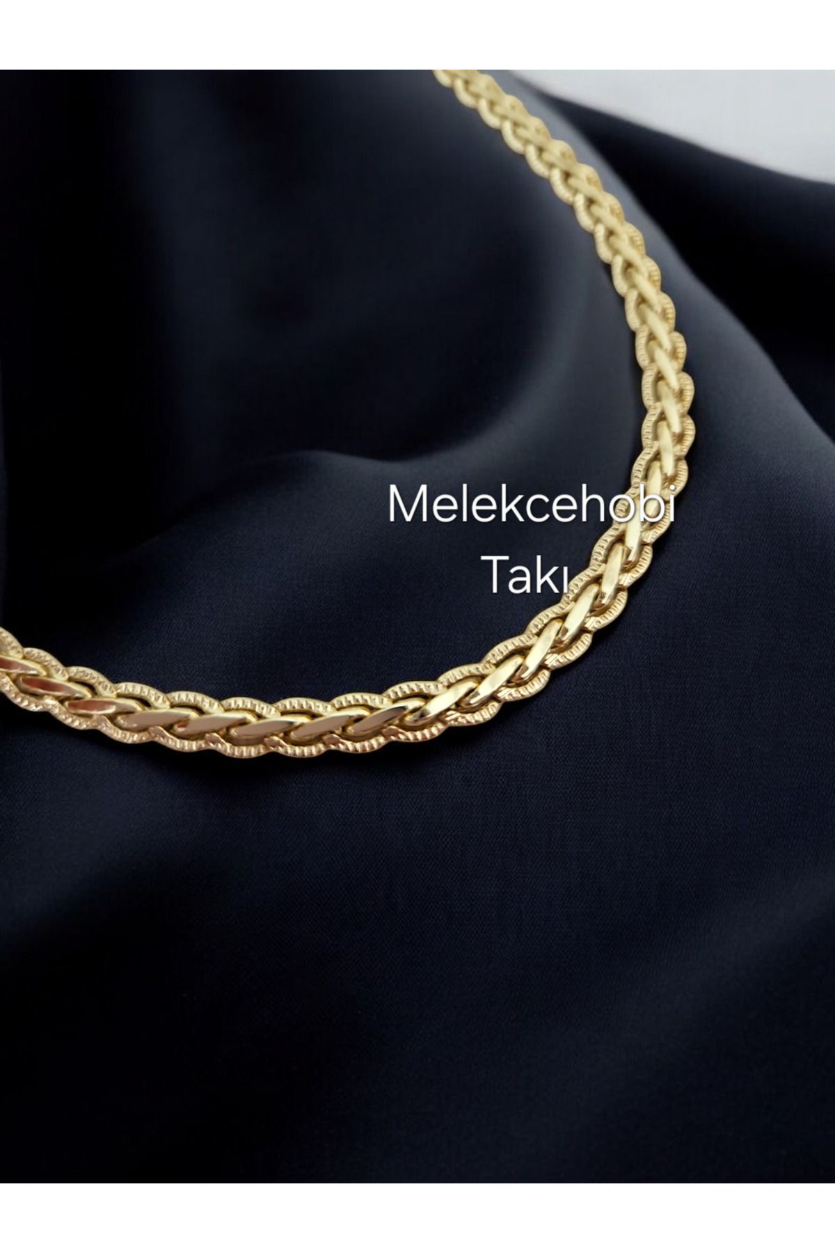 XUPING JEWELRY Melekcehobi Takı 14K renginde 60 cm Vintage Örgü Yassı Zincir Kolye