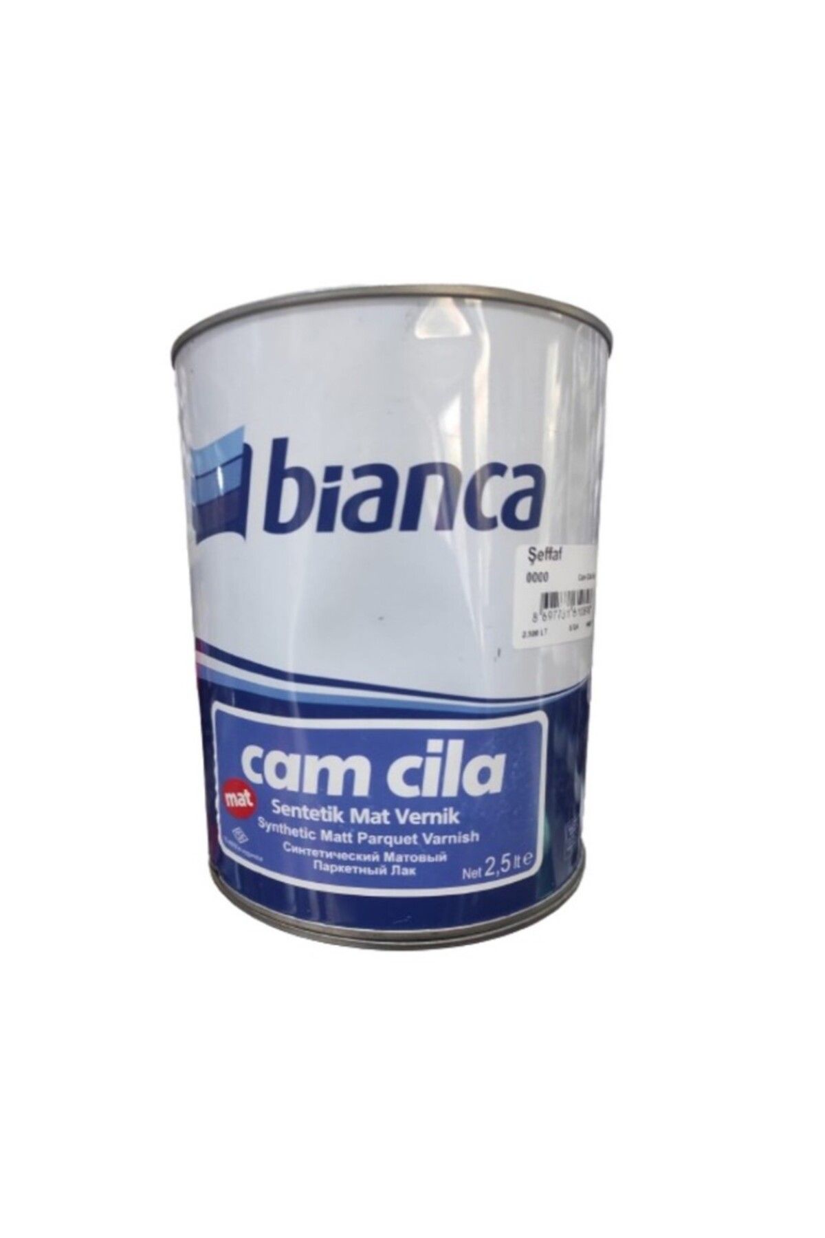 Bianca Cam Cila Sentetik Parlak Parke Verniği Mat 2.5 Lt