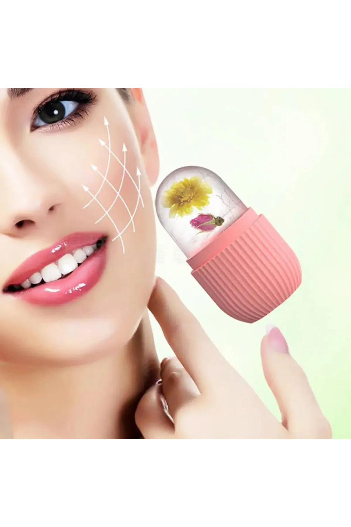 ماساژور صورت با غلتک یخی برای رفع چین و چروک و سفت کردن پوست — 5645608760 — تصویر 4 از 8