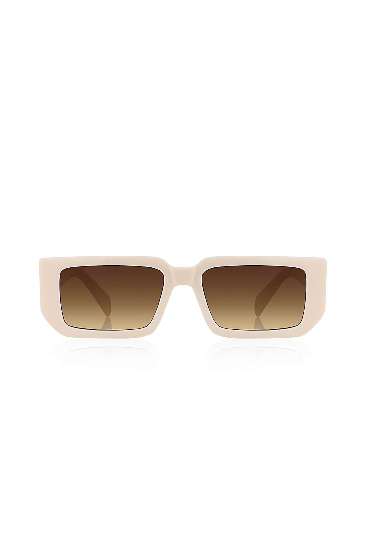 Kinary-Shiny Cream Sunglasses - 1057 Model 2