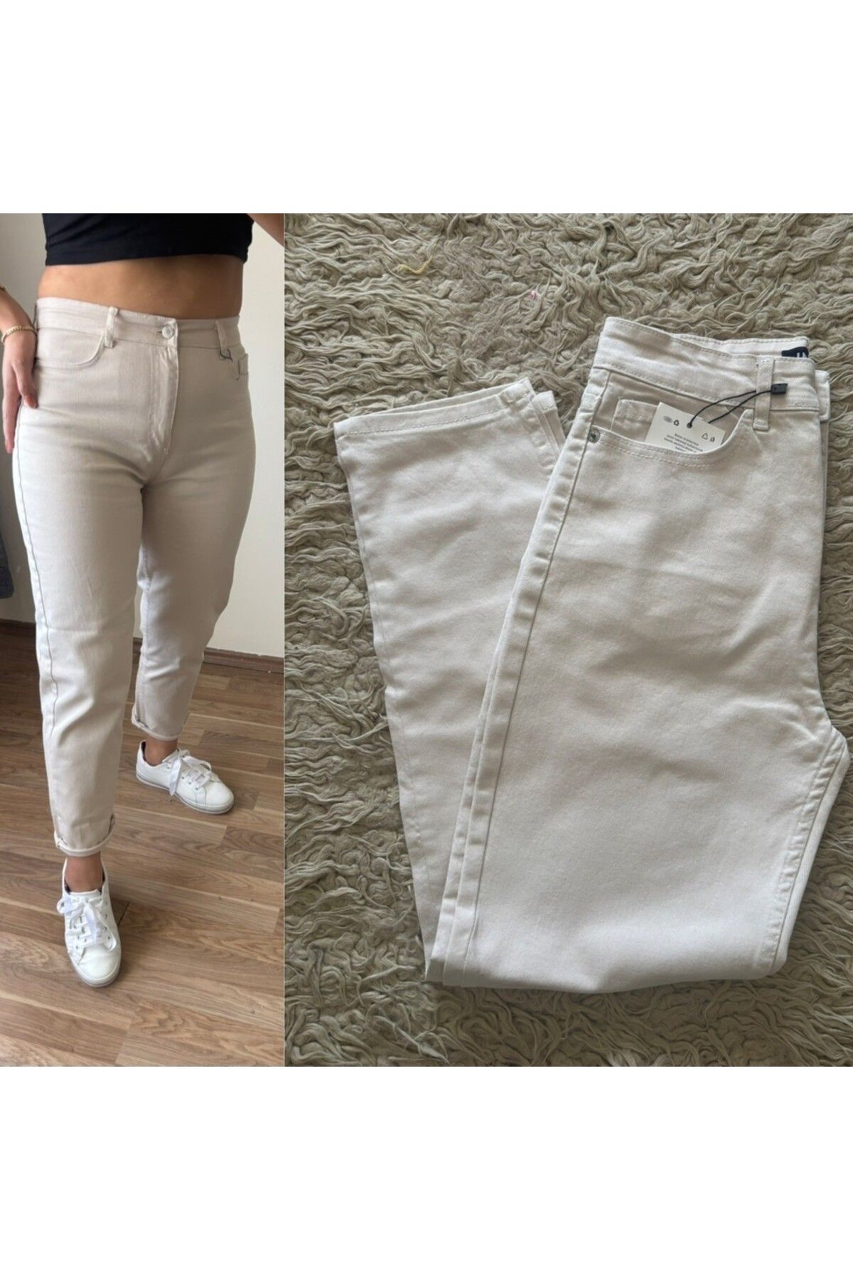 Butik krem mom jean