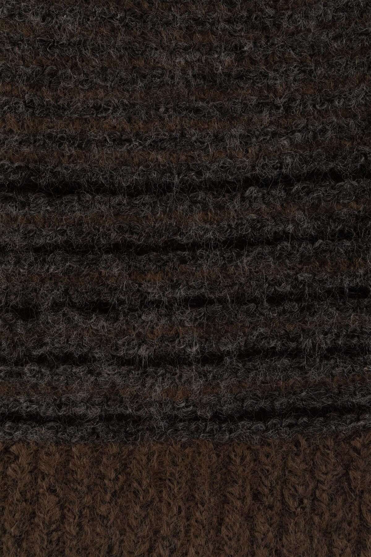 Nordbron-Men's Winter Largas - Soft Knitwear, Stretchy Basic Fold, Dark Gray Acrylic Pattern Logo 2