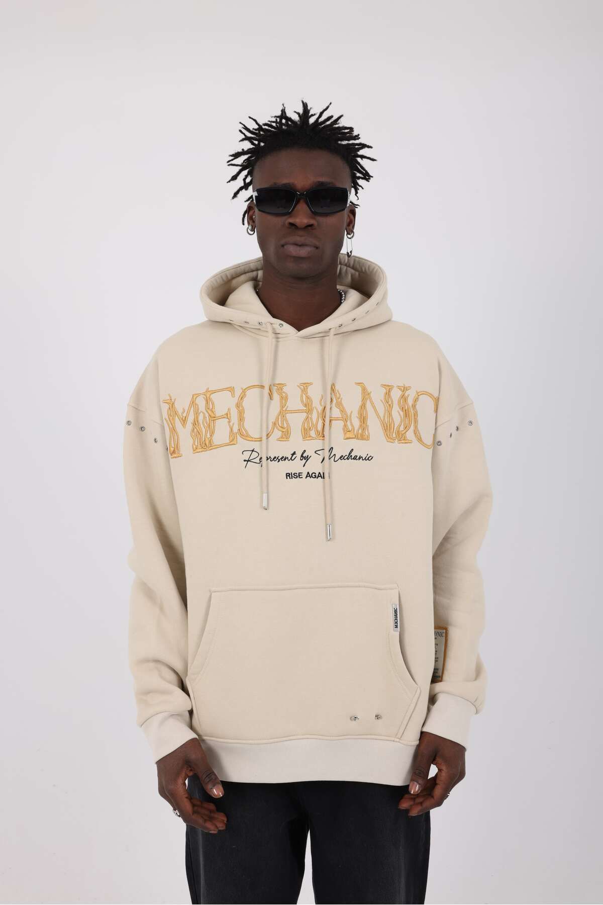 Mithra Mechanic Nakışlı Oversize Unisex sweatshirt