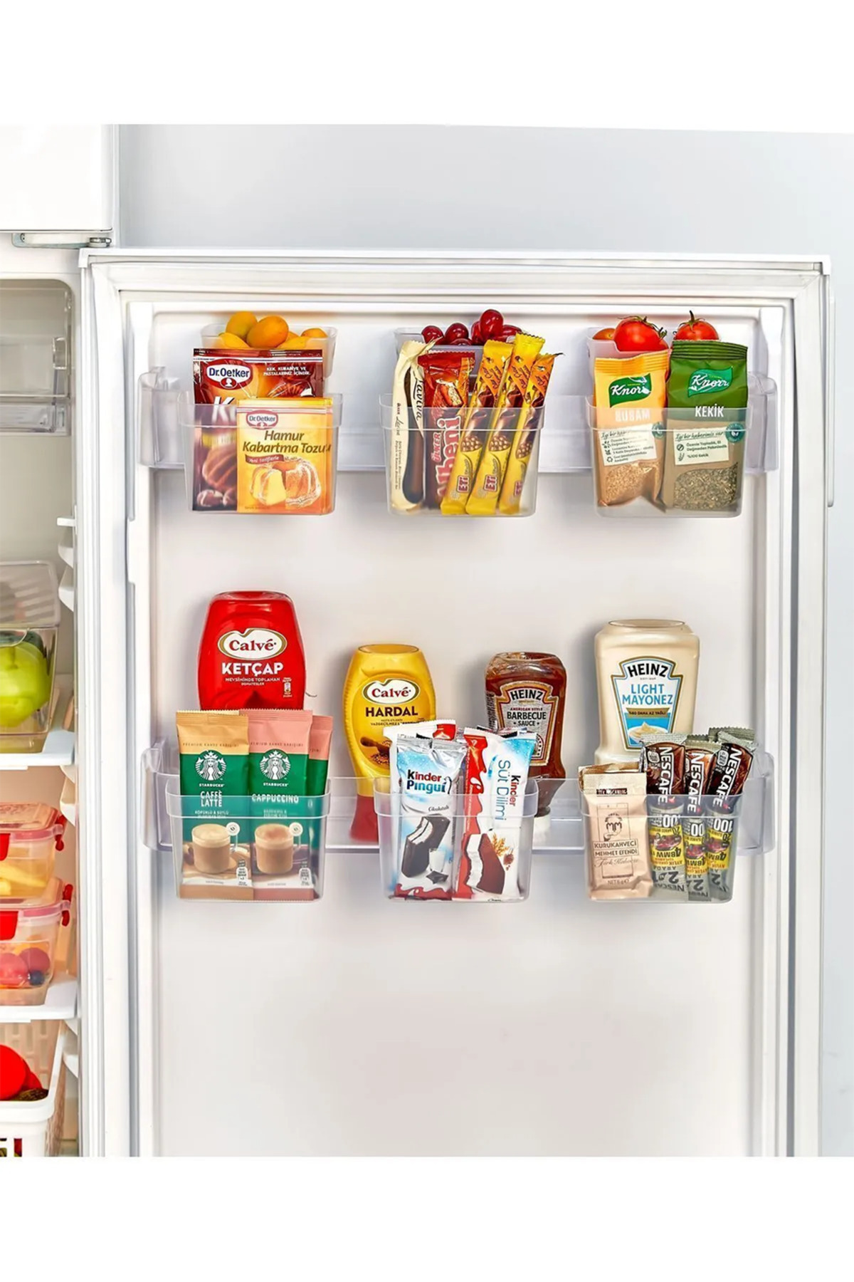 Mutfak Köşesi-6 Pieces of Refrigerator Hanging Inside Door Organizer, Mini Hanging Organizer 4