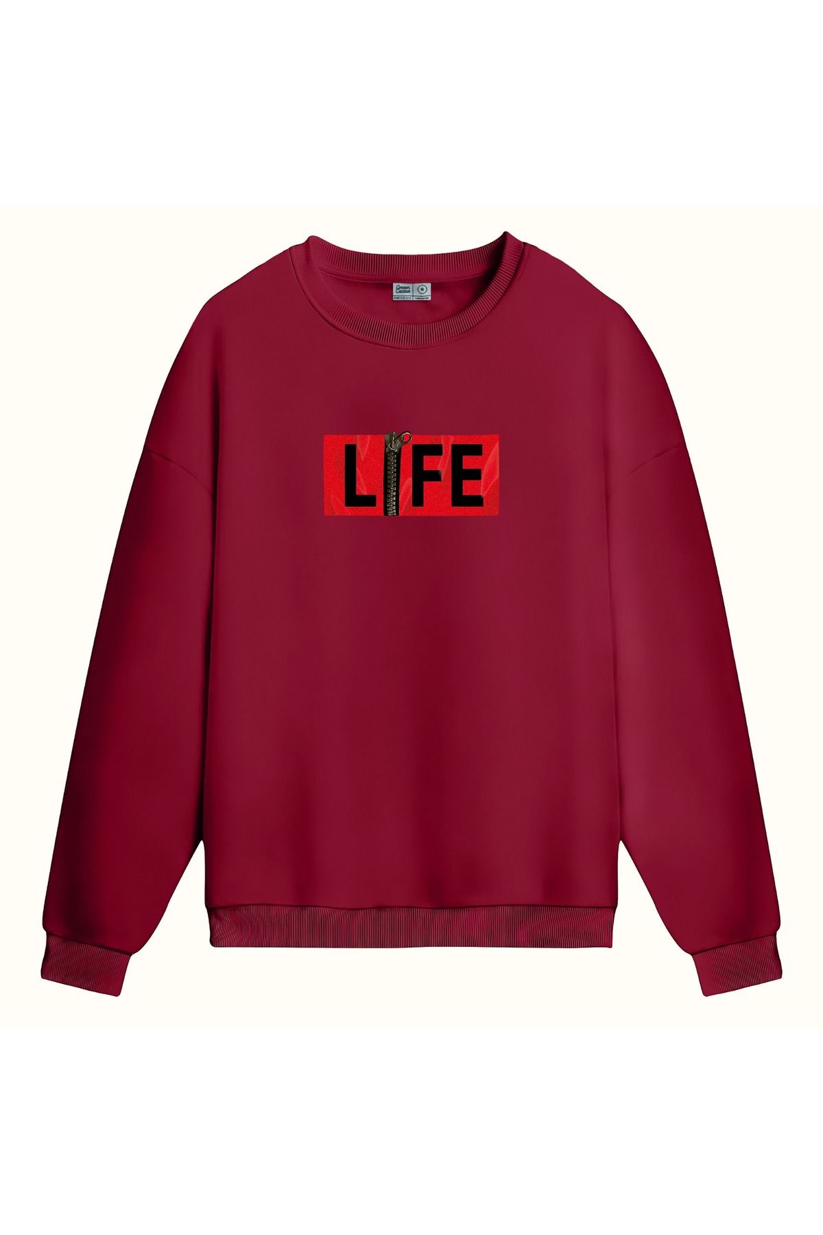 BLACKMAYS life is good tasarımlı sweatshirt