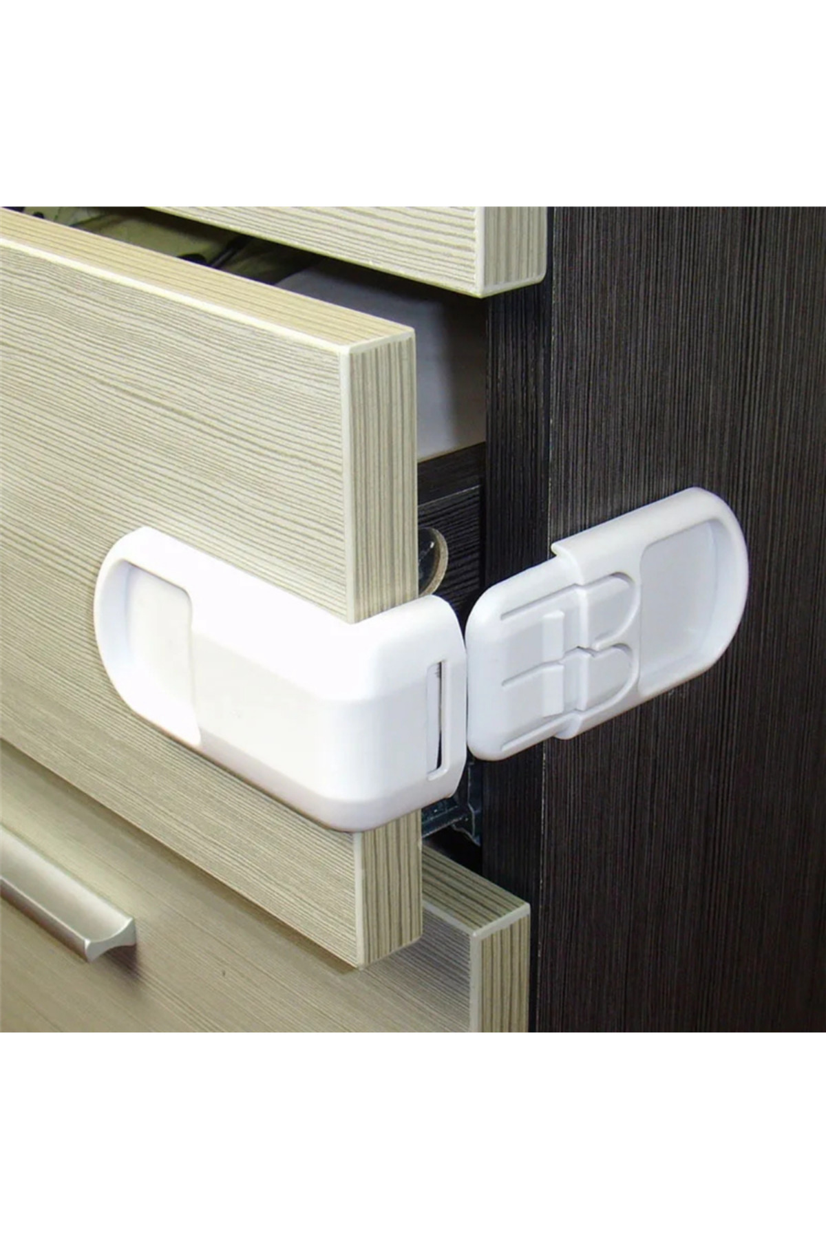 omilife Çocuk Koruma Kilidi 2'li Köşe Kapı Kolu Çocuk Koruyucu Kilit Balkon Ev Yatak Odası Kapı Güvenlik Kil fotoğrafı 6 (önizleme)